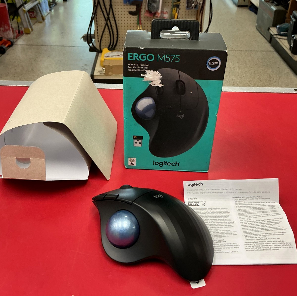Logitech Ergo M575 Wireless Trackball Mouse Bluetooth and USB 910-005869 *NIB*
