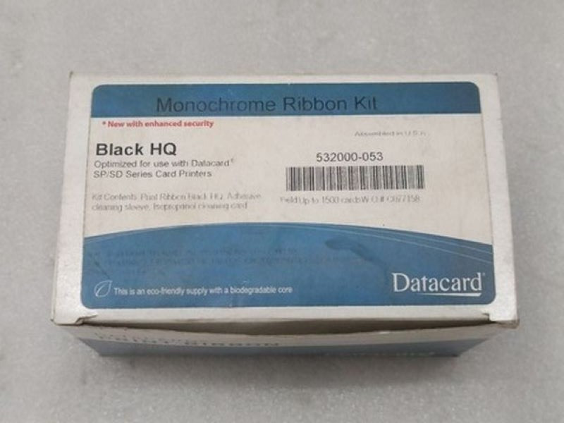 532000-053 BLACK MONOCHROME HQ RIBBON DATACARD ENTRUST FOR SD & AMP SP PRINTERS