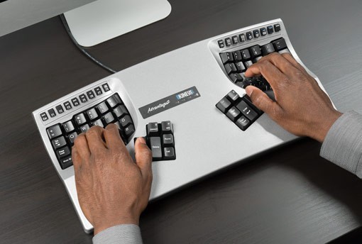 Kinesis Advantage2 Silver Ergonomic Contoured Programmable Keyboard KB605 - New