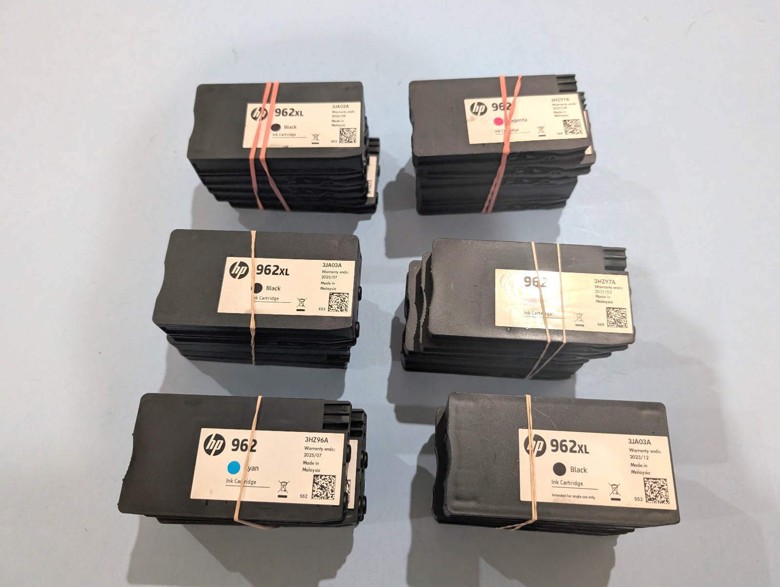 HP 962 Ink Cartridges EMPTY VIRGIN Lot of 24 Genuine - Six sets of four