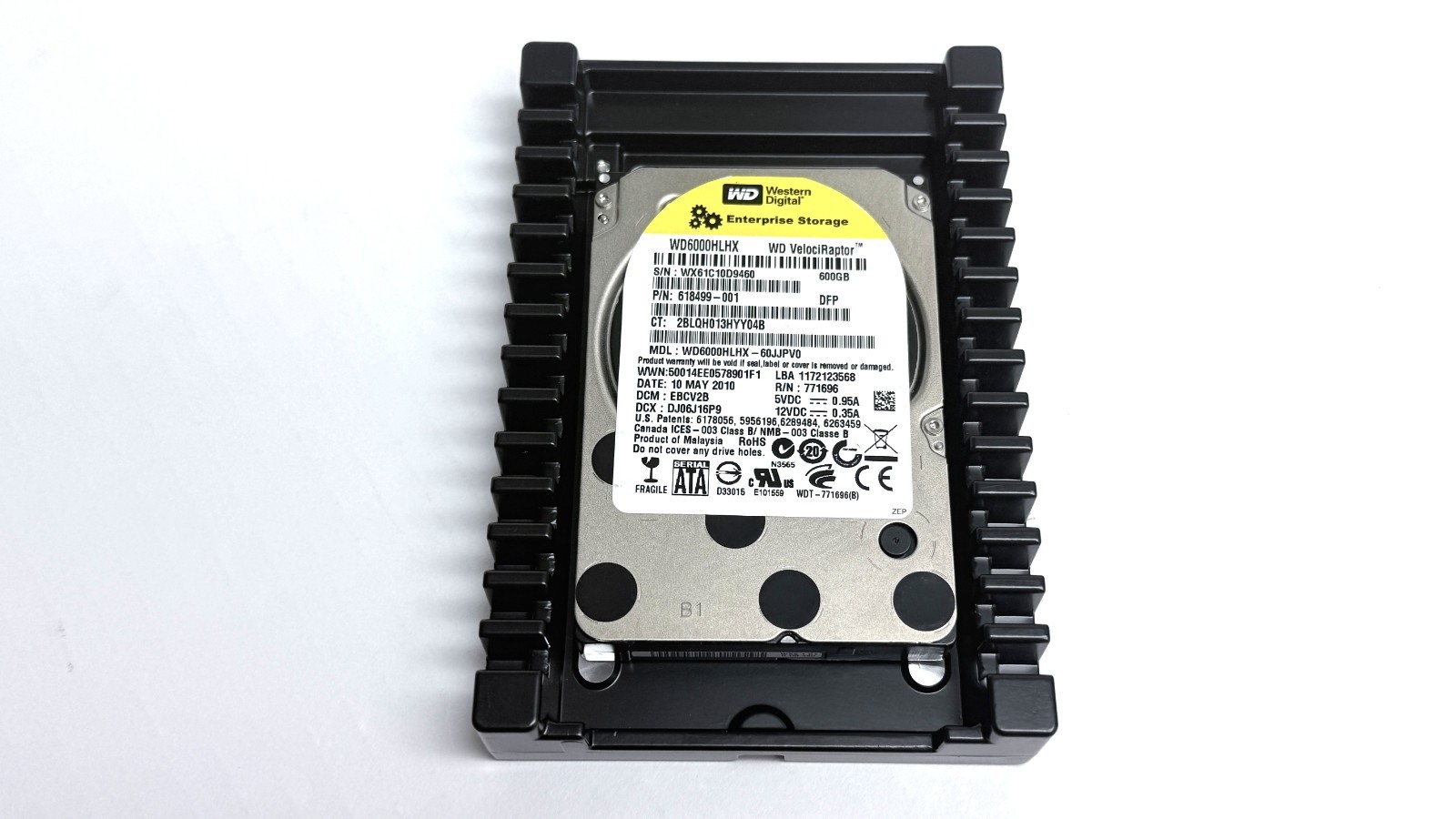Western Digital 600GB VelociRaptor Enterprise 10000rpm 3.5 inch SATA WD600HLHX