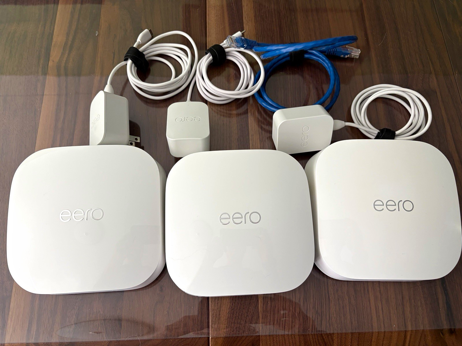 eero Pro 6E Tri-Band Mesh Wi-Fi Router 3-Pack White w/ Ethernet