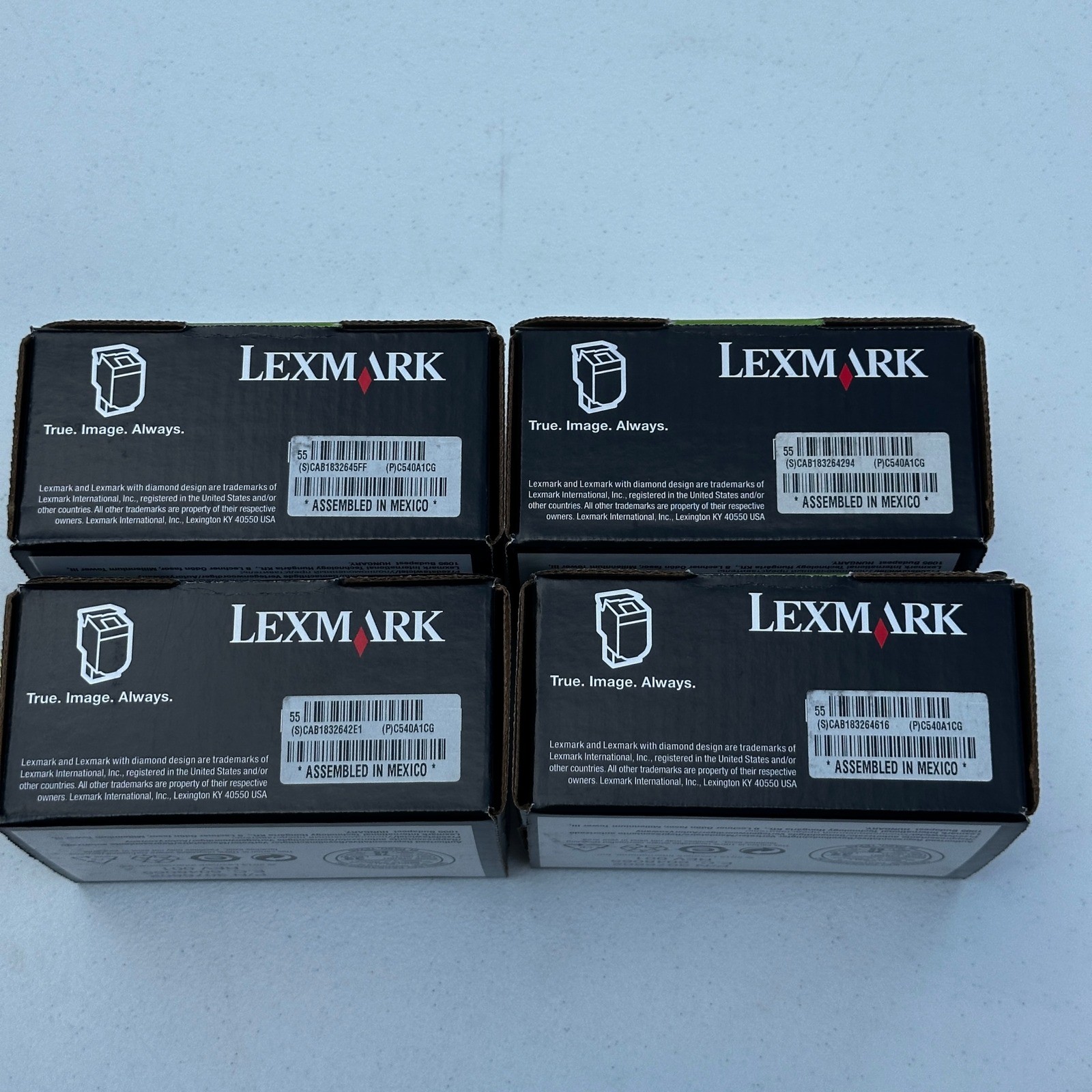 Set of 4 Lexmark C540A1CG Cyan Toner Cartridges C540 C543 C544 С546 X543 X544