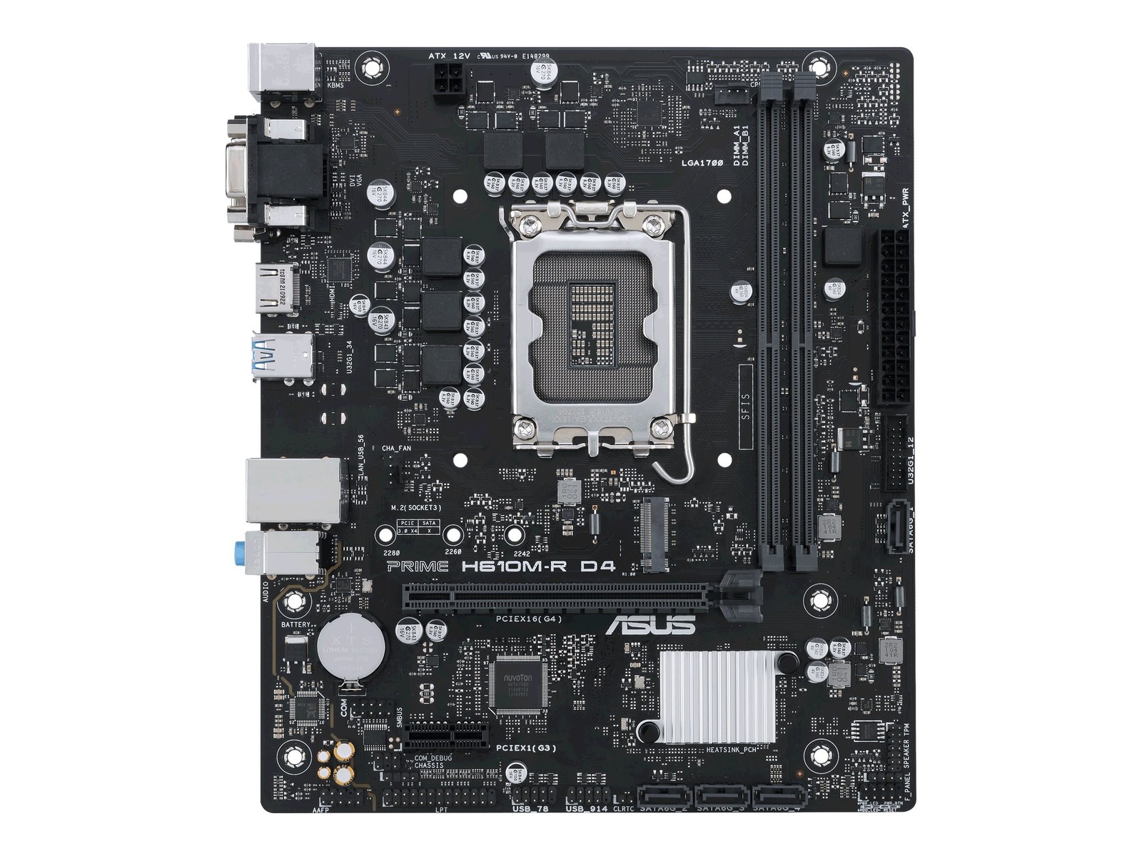 ASUS Prime H610M-R D4-SI, Intel H610 Motherboard, Socket 1700, 90MB1B40-M0ECY0