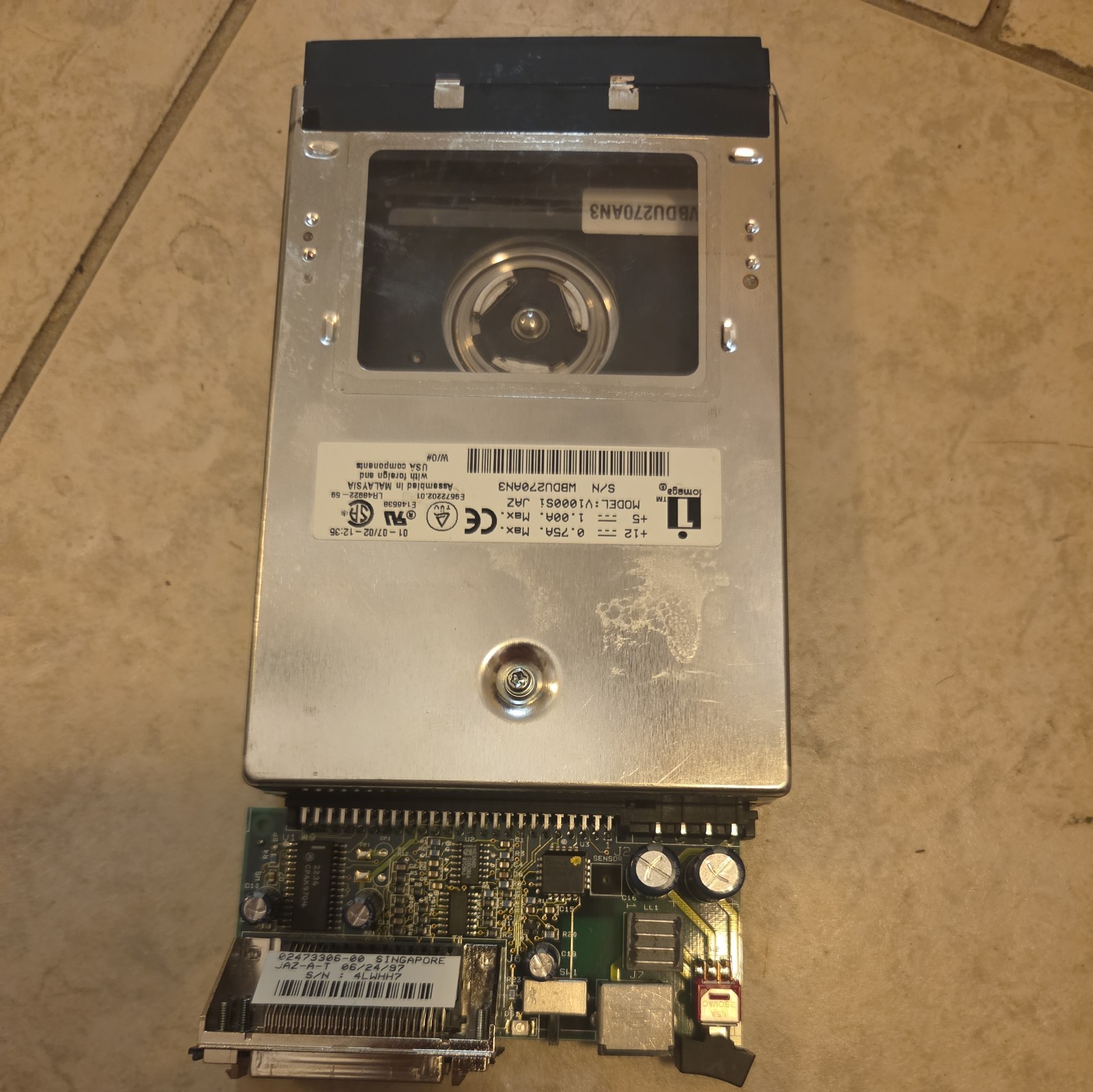 Vintage Iomega Jaz V1000S 1 GB External Hard Drive