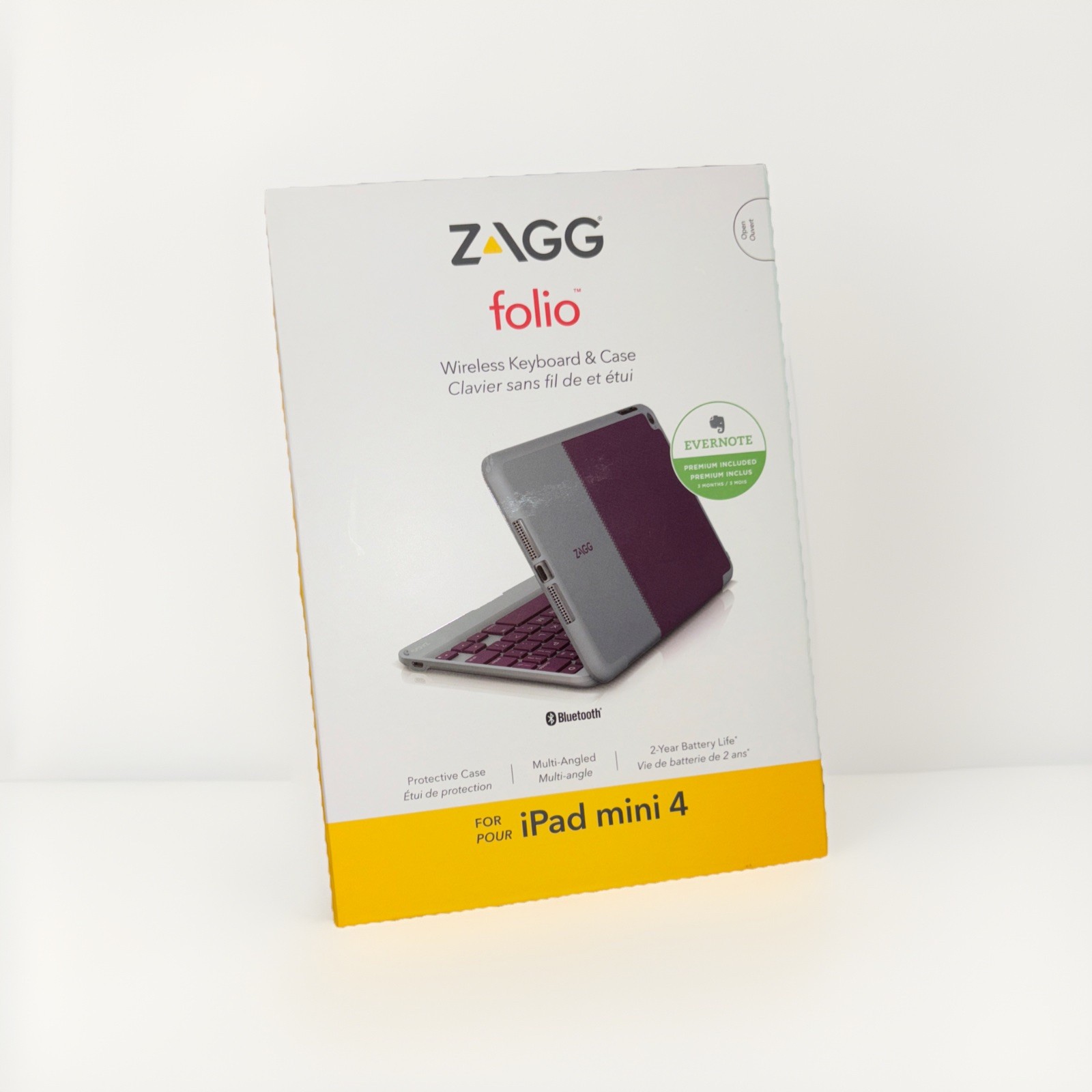Zagg Folio Wireless Keyboard & Case for ipad Mini 4 NEW 