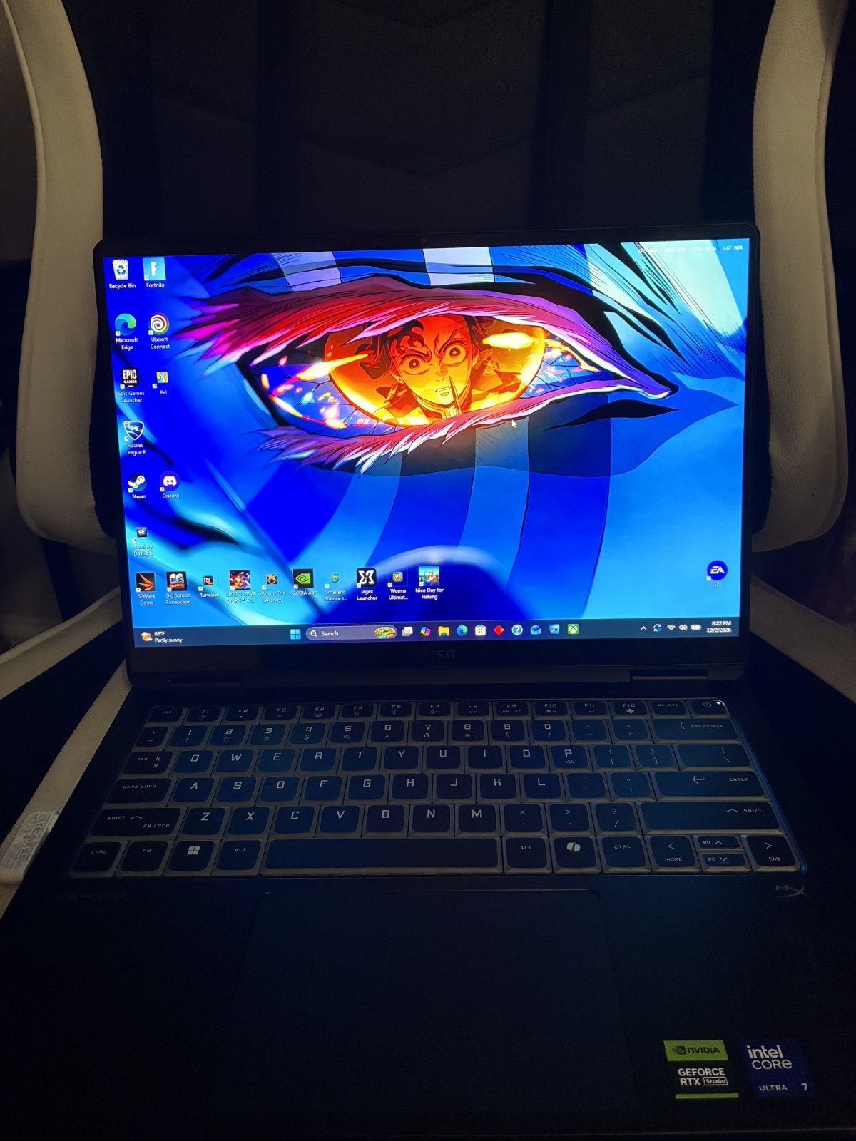 HP OMEN Transcend 14" Black Gaming Laptop Ultra 7 255H 32GB 1TB RTX 5060