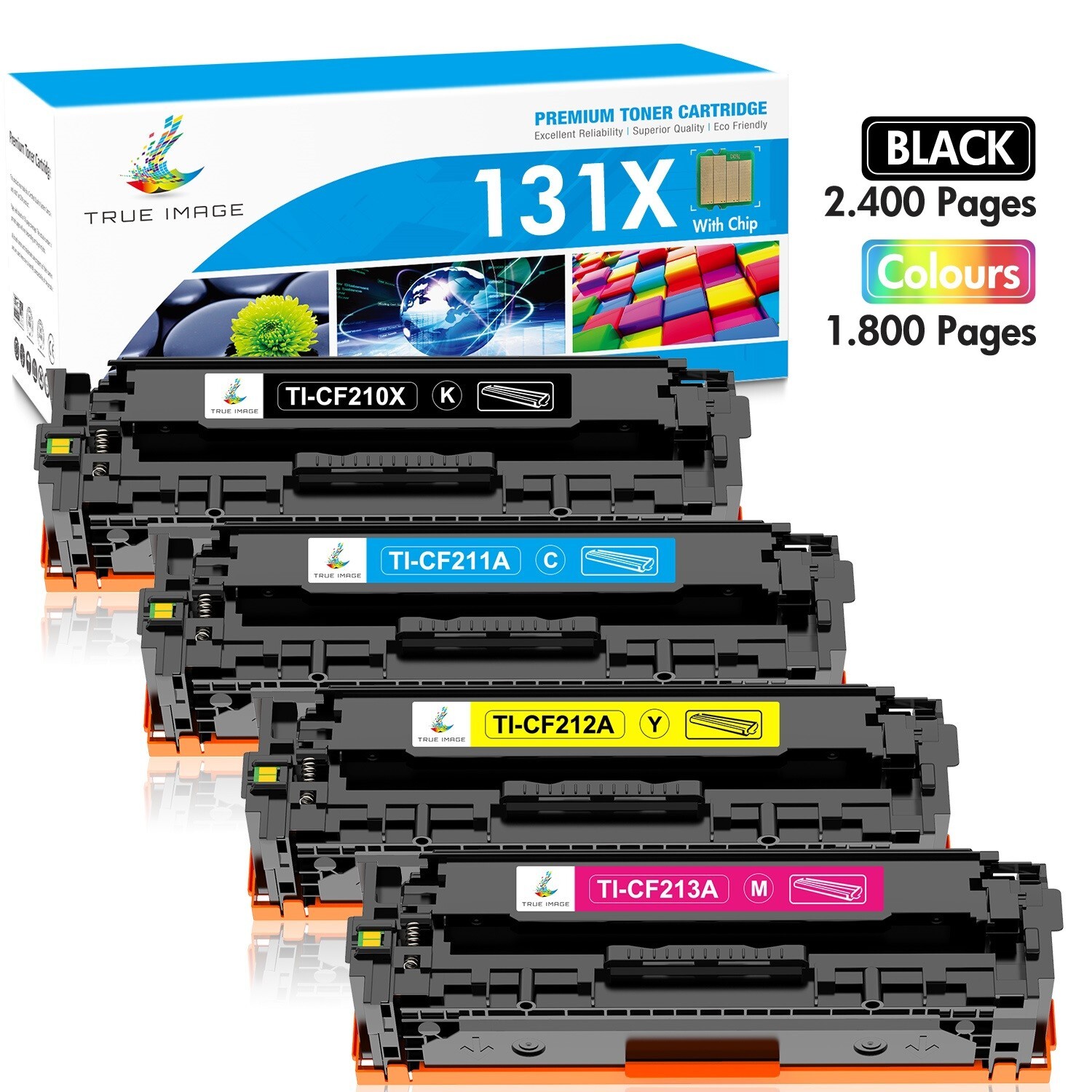 4PK CF210A 131A Toner Cartridge For HP LaserJet Pro 200 M251nw MFP M276nw M251n