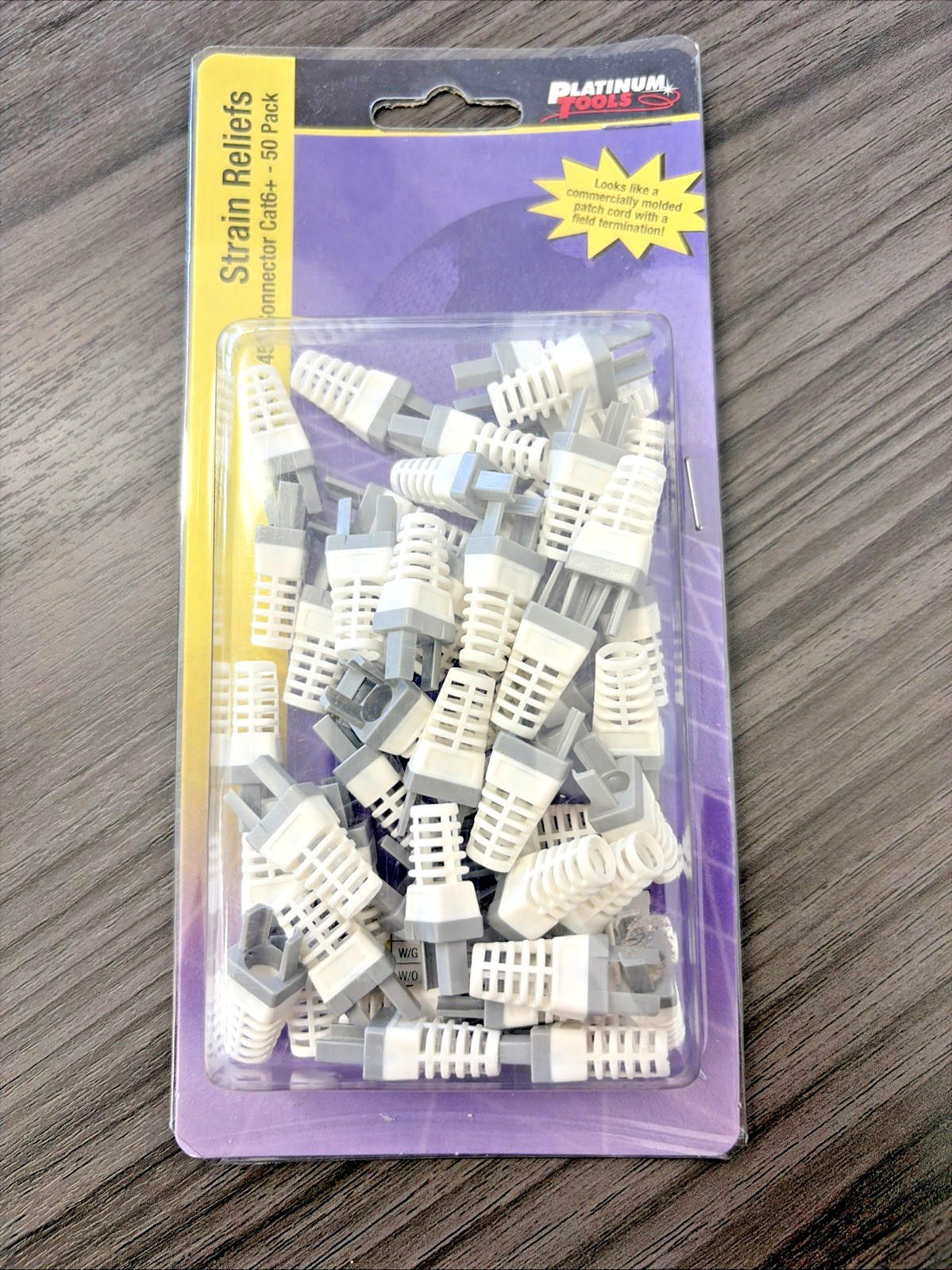 Platinum Tools 100030GY Strain Relief for EZ-RJ45 Cat 6 Connector (50pc Grey)