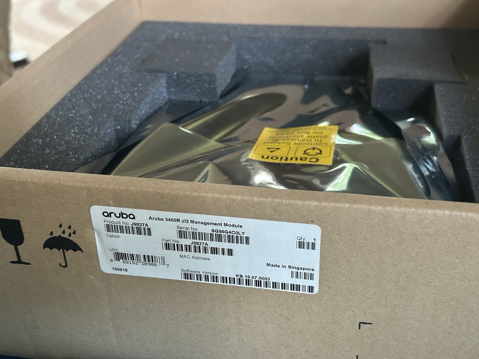 HPE Aruba 5400R ZL2 Network Management Module HP J9827A HP Z12 New Open Box