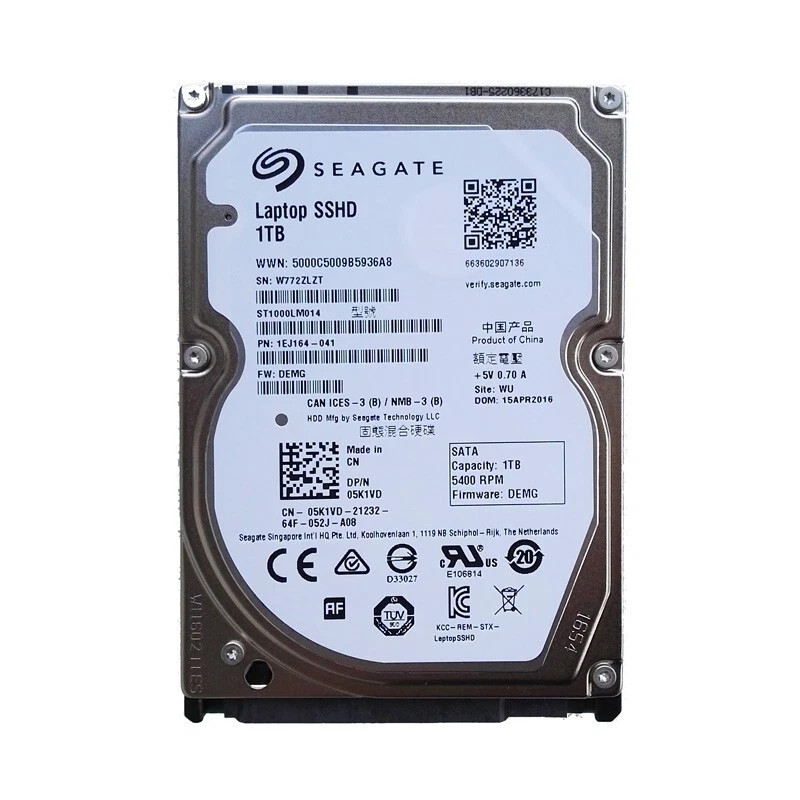 New Seagate 1TB ST1000LM014 64MB 2.5" SATA SSD Laptop Solid State Hybrid Hard