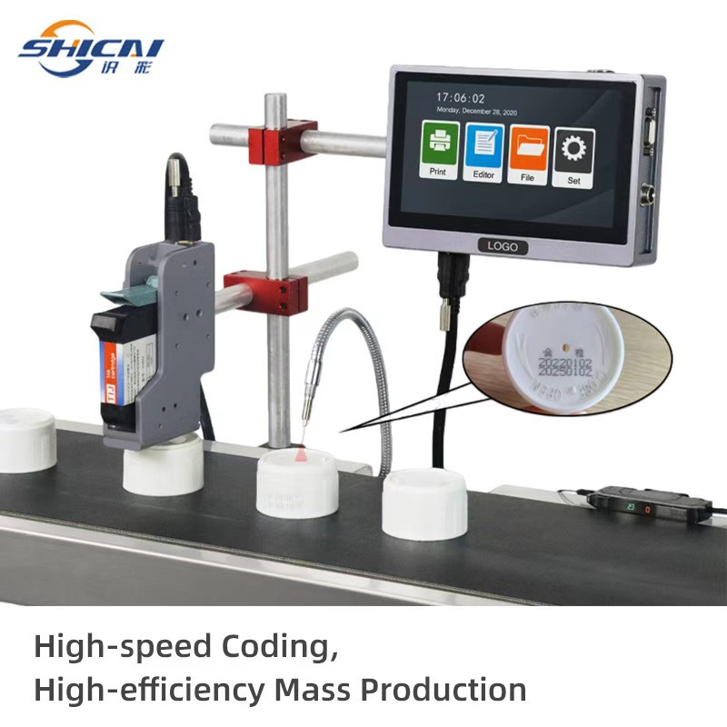 Automatic 12.7mm Online Inkjet without Conveyor Date Batch QR Code