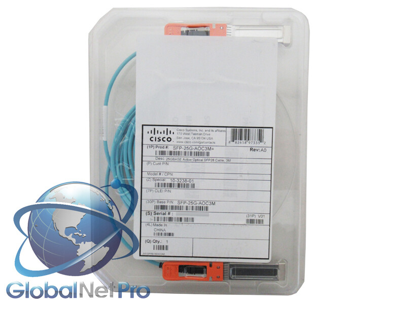 NEW SEALED GENUINE CISCO SFP-25G-AOC3M - 25G AOC SFP28 Cable 3M - LIFETIME WARRA