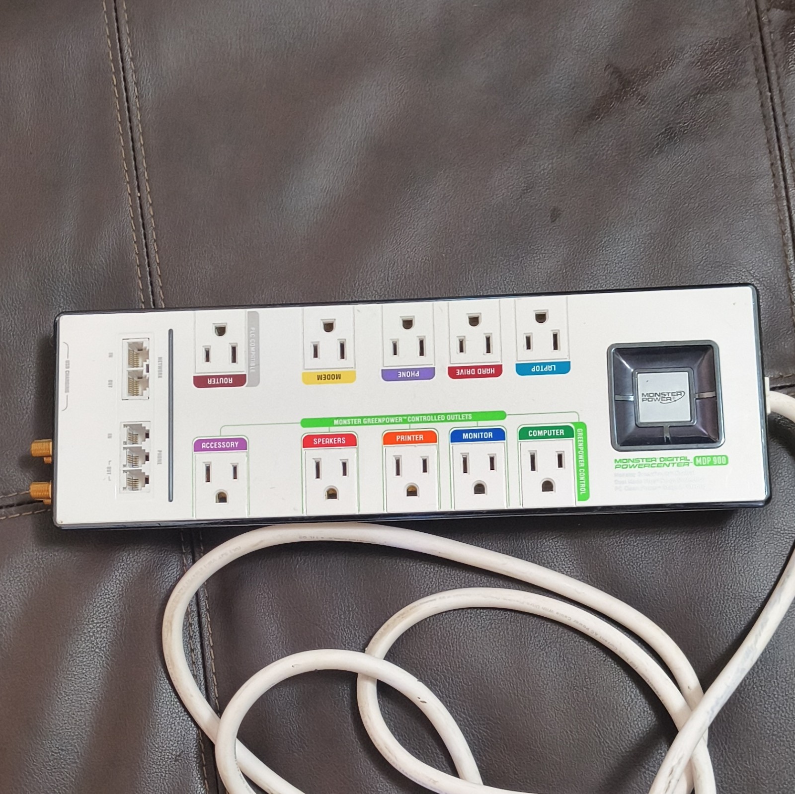 Monster Power MDP 900 Surge Protector Power Strip Digital Powercenter 10 Outlets