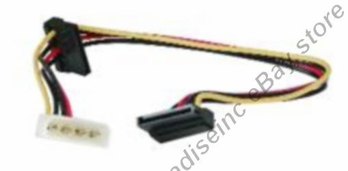 Lot10x 10" 4pin Molex~2/Dual RIGHT ANGLE SATA Female Power Y Splitter Cable/Cord