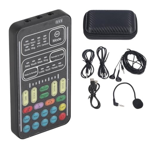 I9 Multifunction Portable Voice Changer Sound Card Recording Device Mini Sound