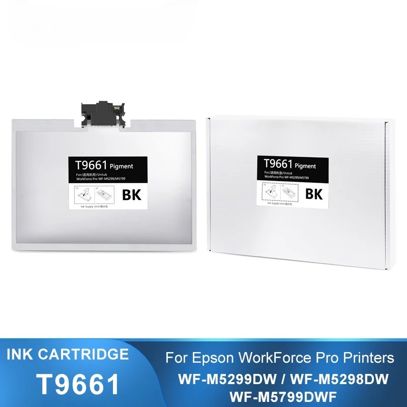 2PCS T9661 Black Ink Cartridge For Epson WF-M5799DWF/M5299DW/M5298DW Printer