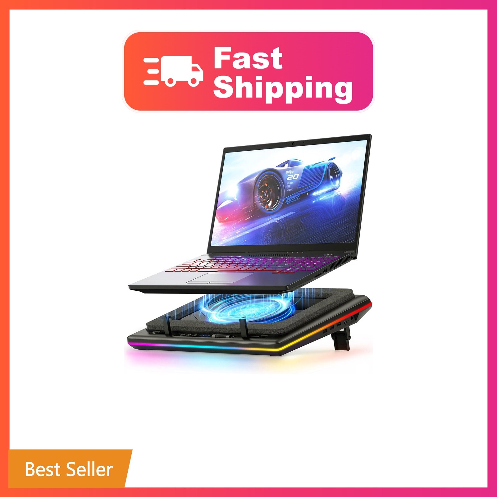 llano V12 Gaming Laptop Cooling Pad Laptop Cooler Laptop Cooling Fan Stand | ...