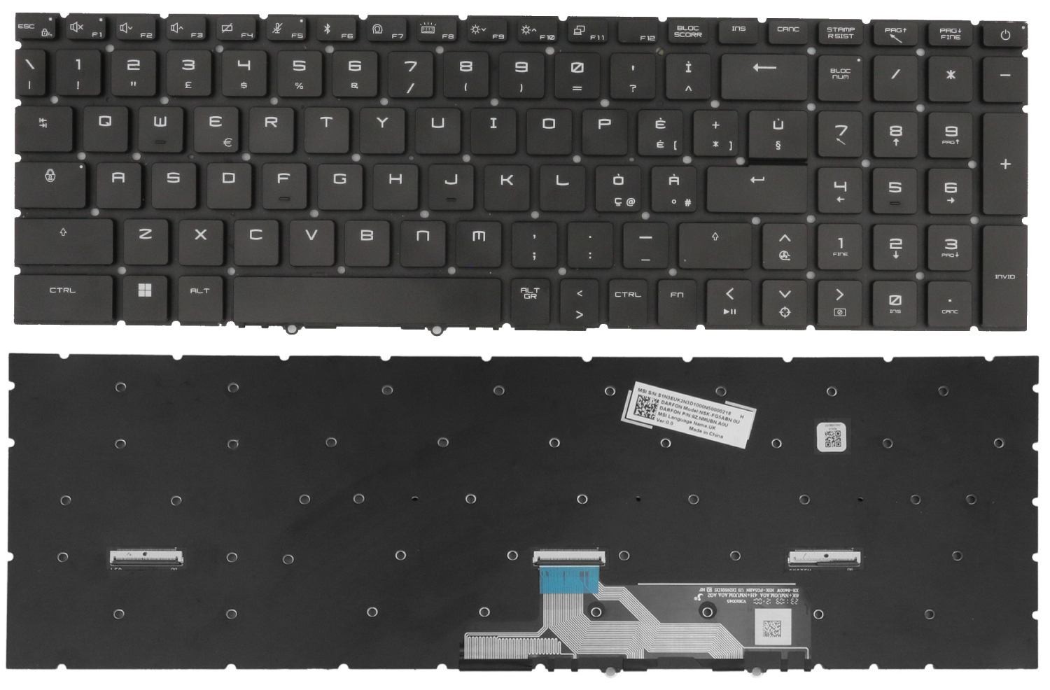 Original ITALIAN Mechanical Keyboard MSI TITAN 18 HX AI A2XWJG A14VIG MX CHERRY