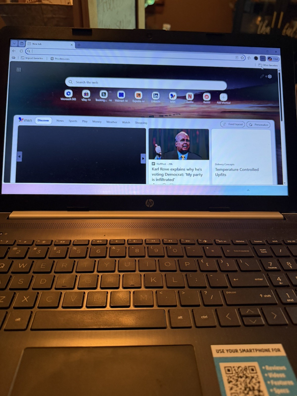 HP 15-bs289wm 15.6" Touchscreen Intel 4GB RAM 1TB HDD Laptop READ DESCRIPTION 
