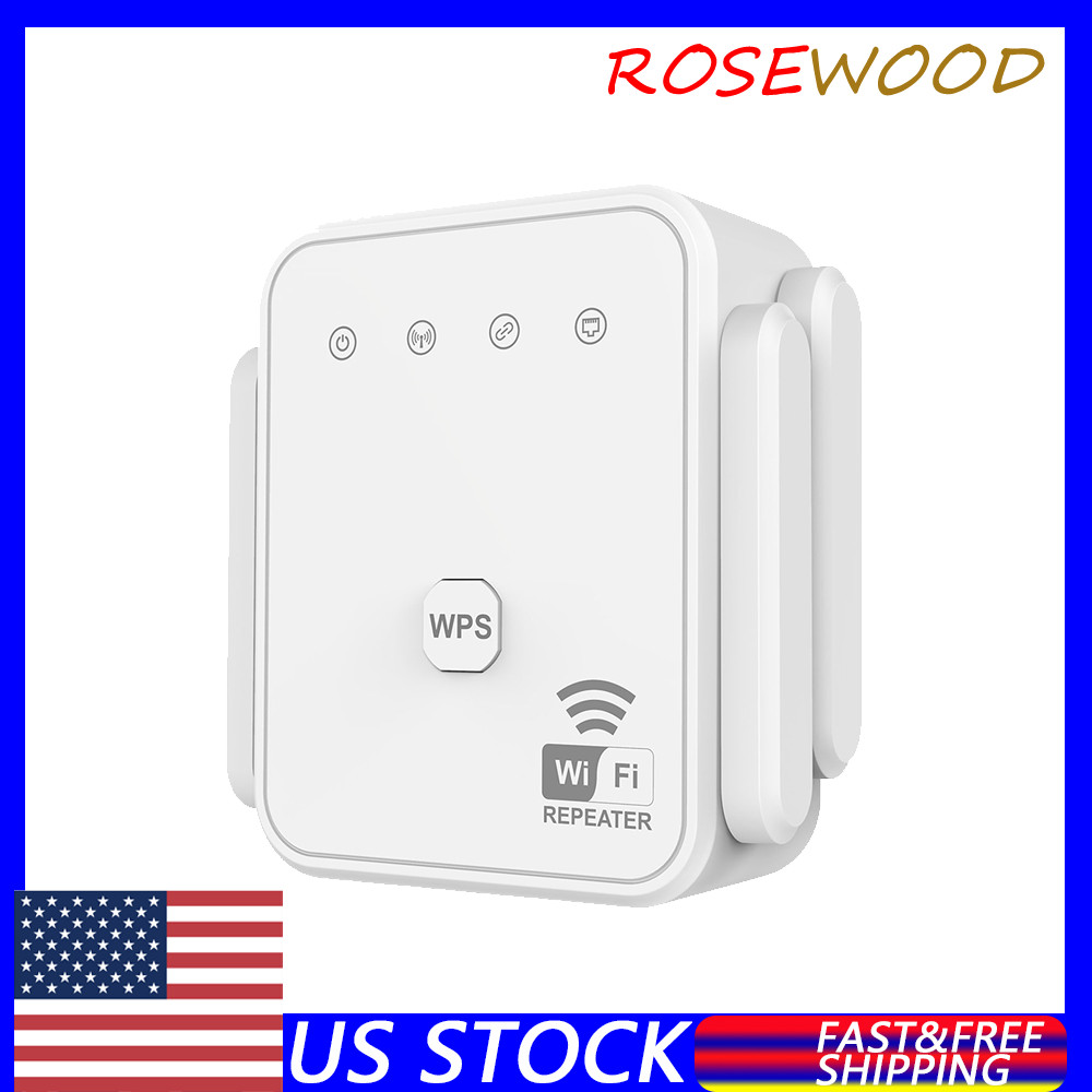 300M WiFi Extender Repeater Amplifier 2.4GHz Enhancer Booster 4-Antennas