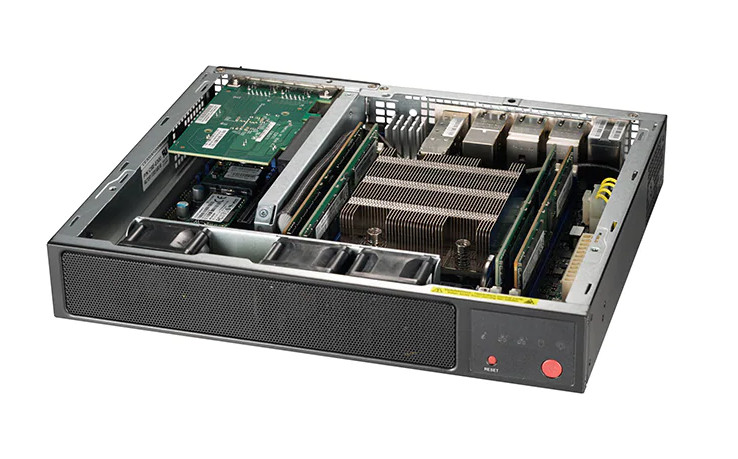 SuperMicro SYS-E300-9D-8CN8TP Server CSE-E300+ X11SDV-8C-TP8F + MCP-250-10128-0N