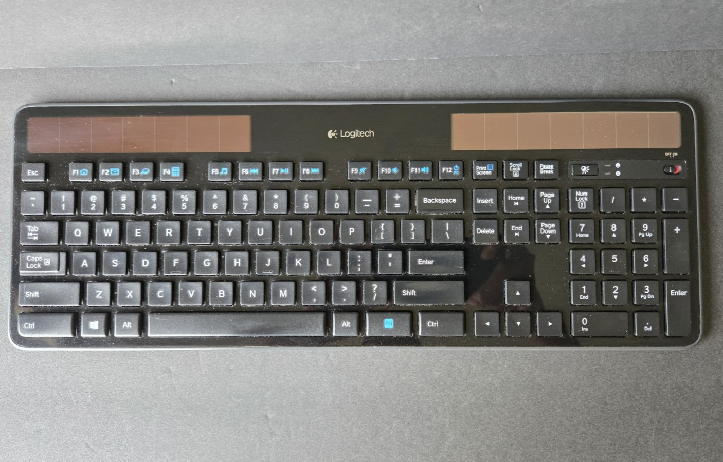 Logitech K750 MK750 Wireless Solar Rechargeable Keyboard NEW Battery NO Dongle