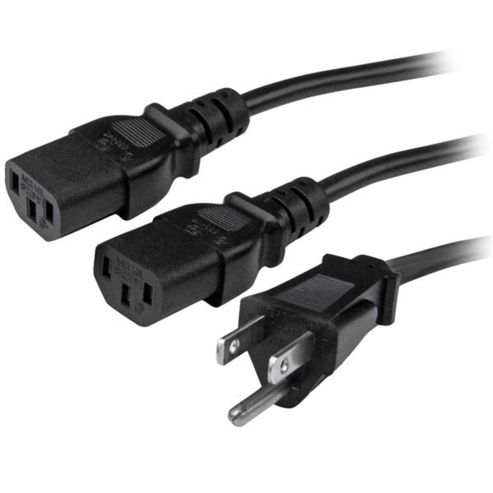 StarTech PXT101Y10 Startech Cable 10Ft Computer Power Cord Nema 5-15P To 2X