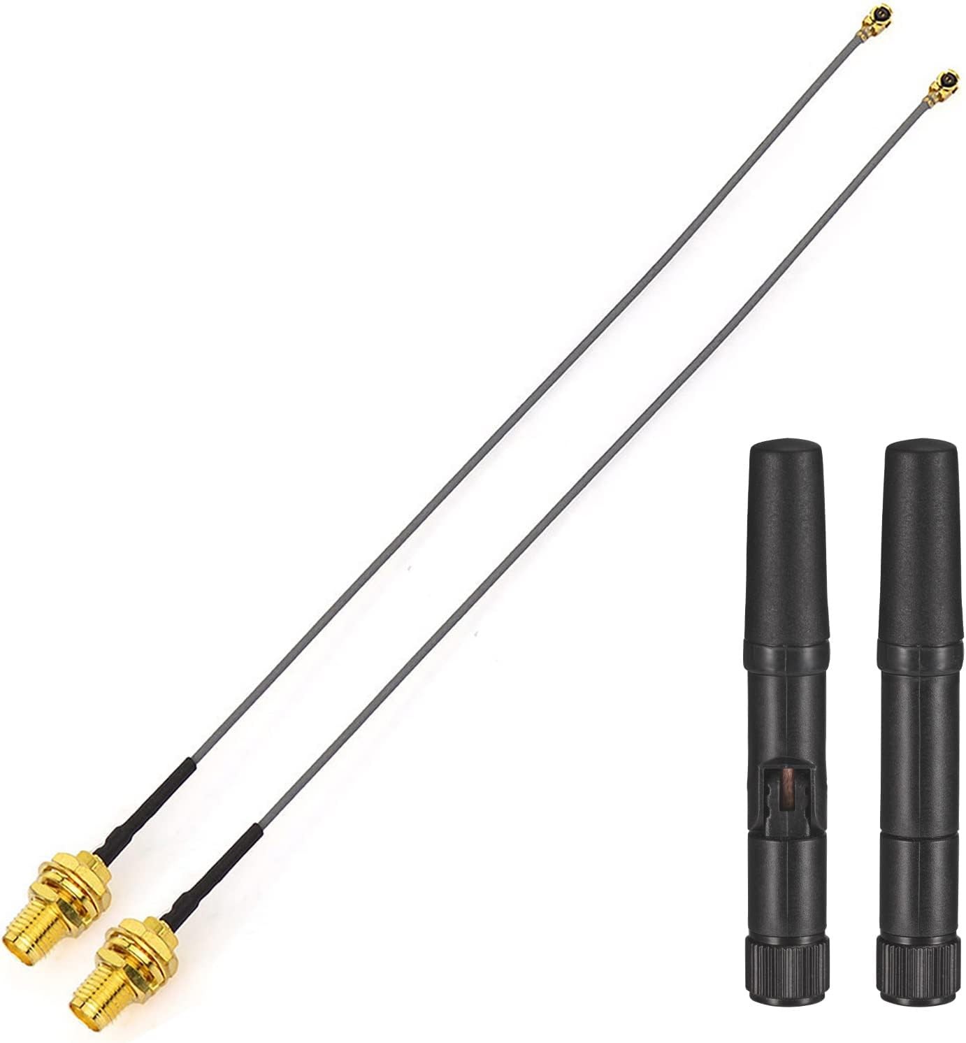 Eightwood Dual Band Small WiFi Antenna 2.4GHz 5GHz RP-SMA Male Antenna with RP-S