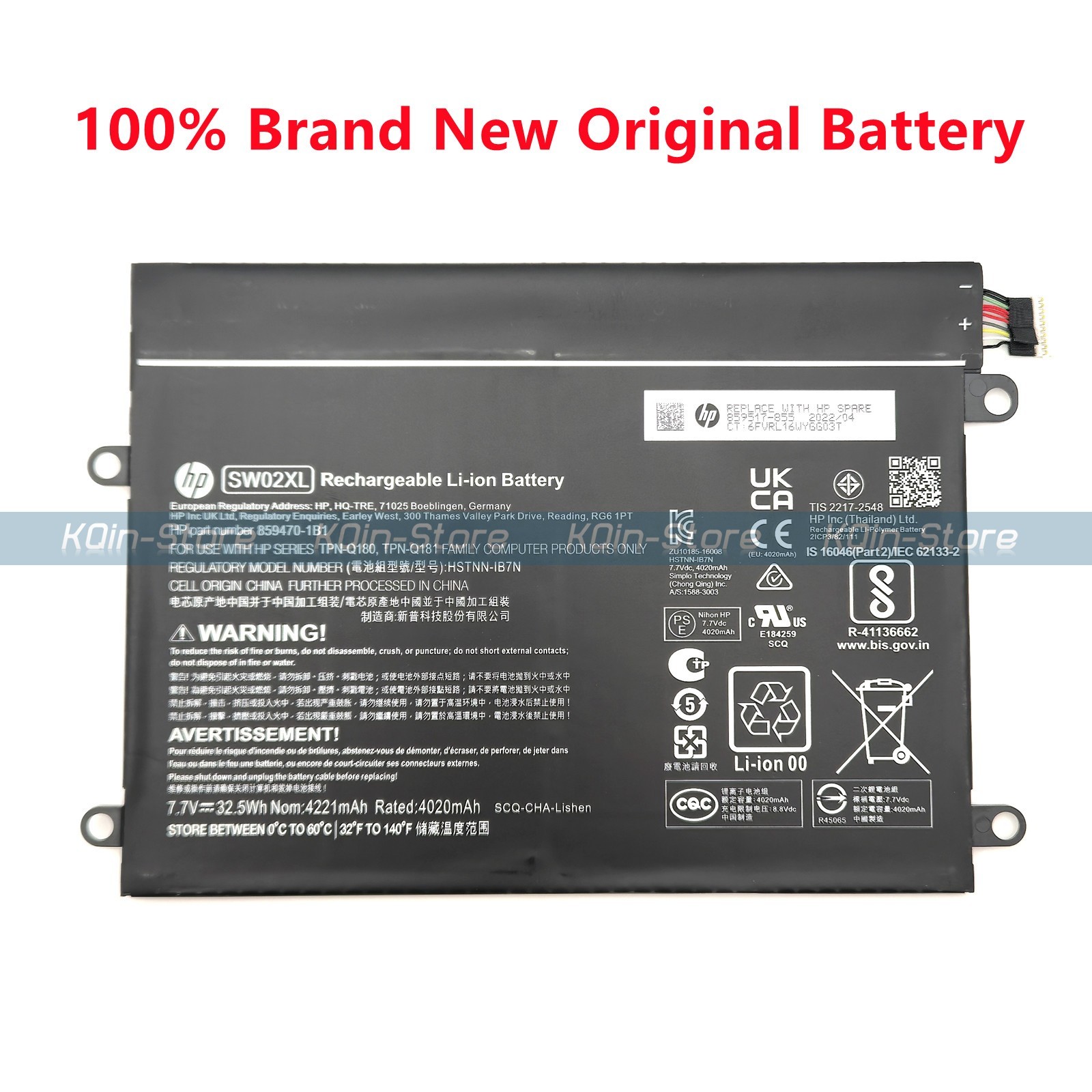 New SW02XL OEM Battery for HP Notebook X2 210 G2 10-P000 HSTNN-IB7N HSTNN-LB7N