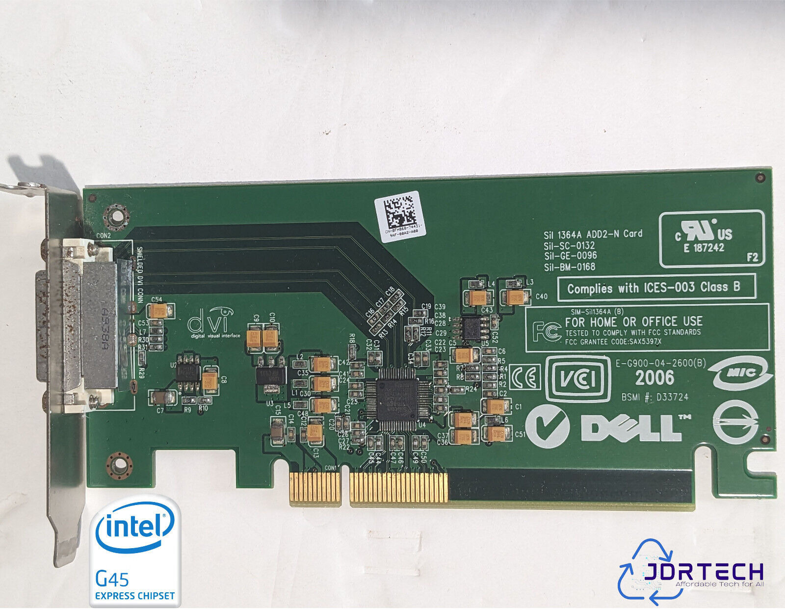 Dell Sil 1364A (FH868) Add-on ADD2 DVI PCIe Card Works only with G45 Chipset