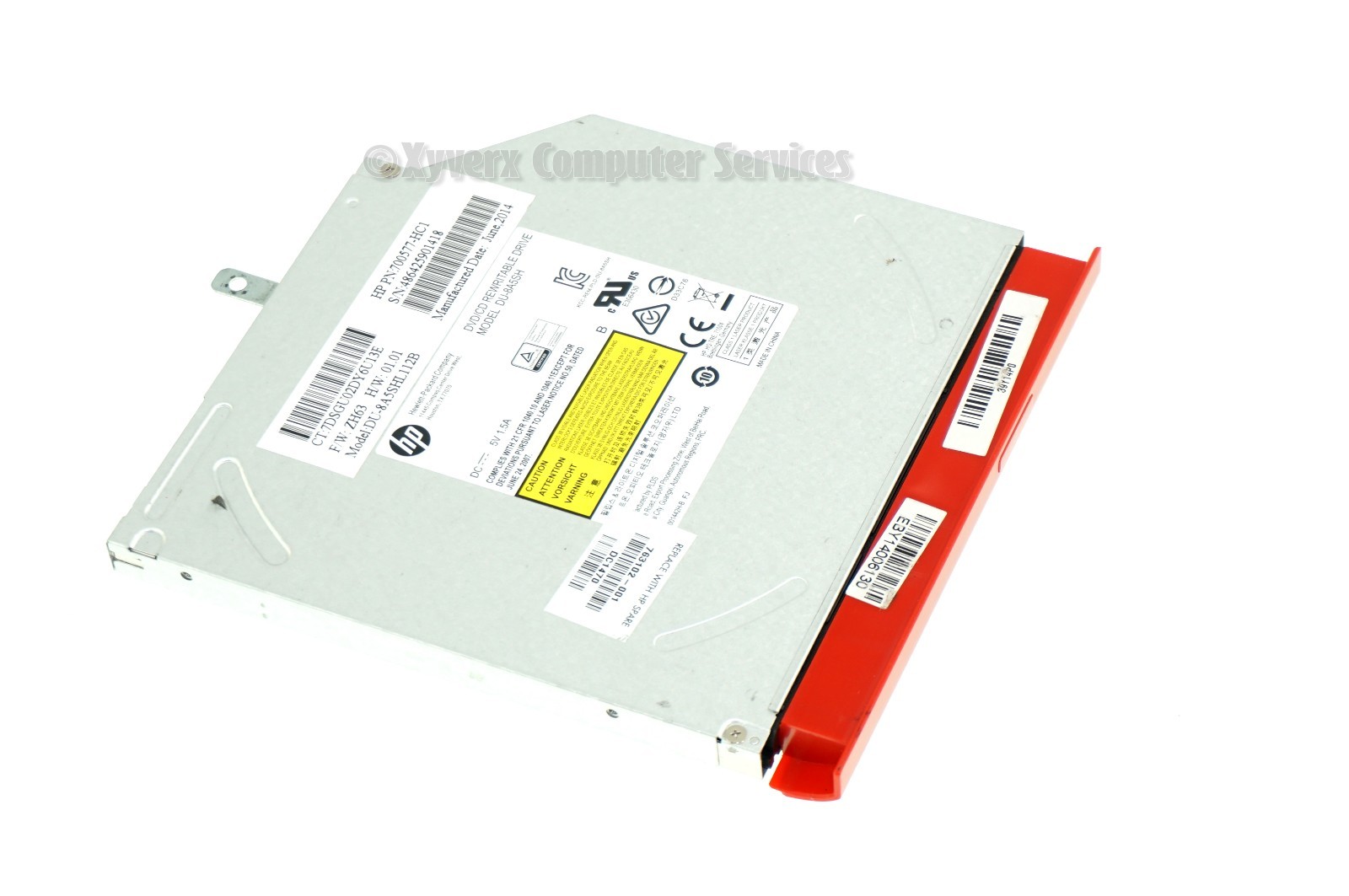 763102-001 DU-8A5SH GENUINE HP DVD DRIVE W BEZEL RED 15-P 15-P030NR  (B)(CF35)
