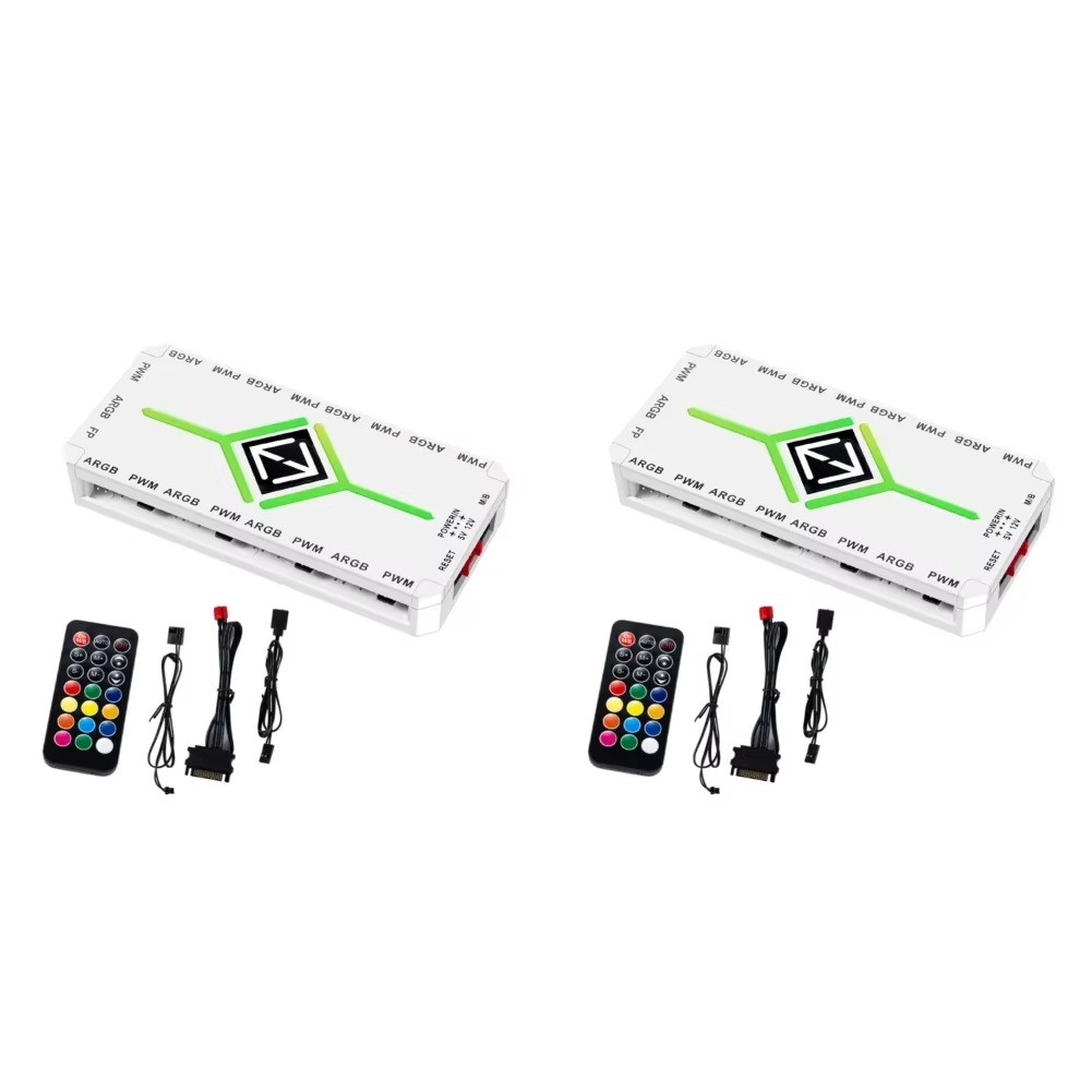 ONEVAN ARGB PWM Fan Hub Controller 1-to-9 Port 5V 3-Pin SATA Powered