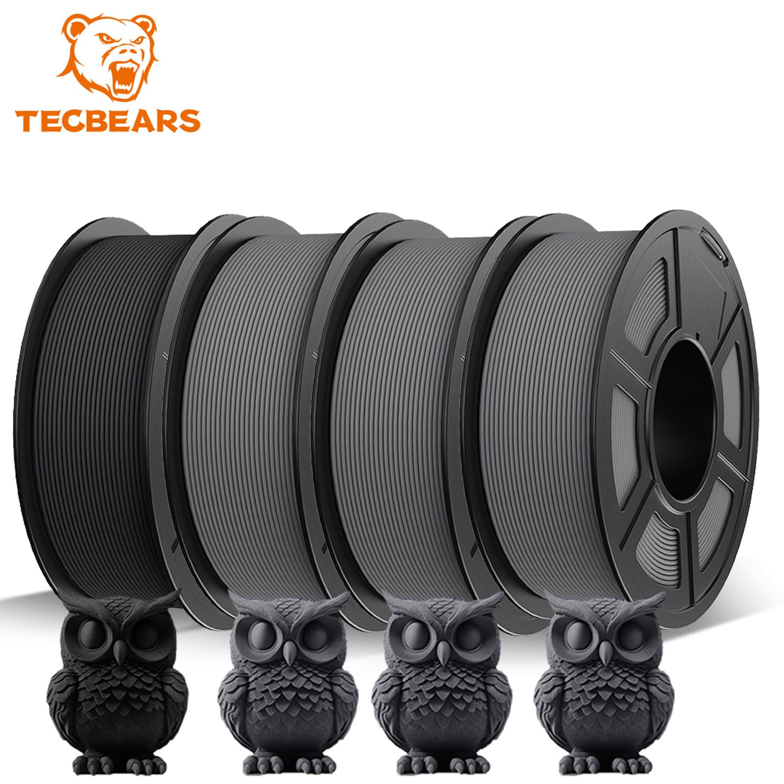 4KG TECBEARS High Speed PETG Filament 1.75mm Rapid 50-600mm/s 3D Filament