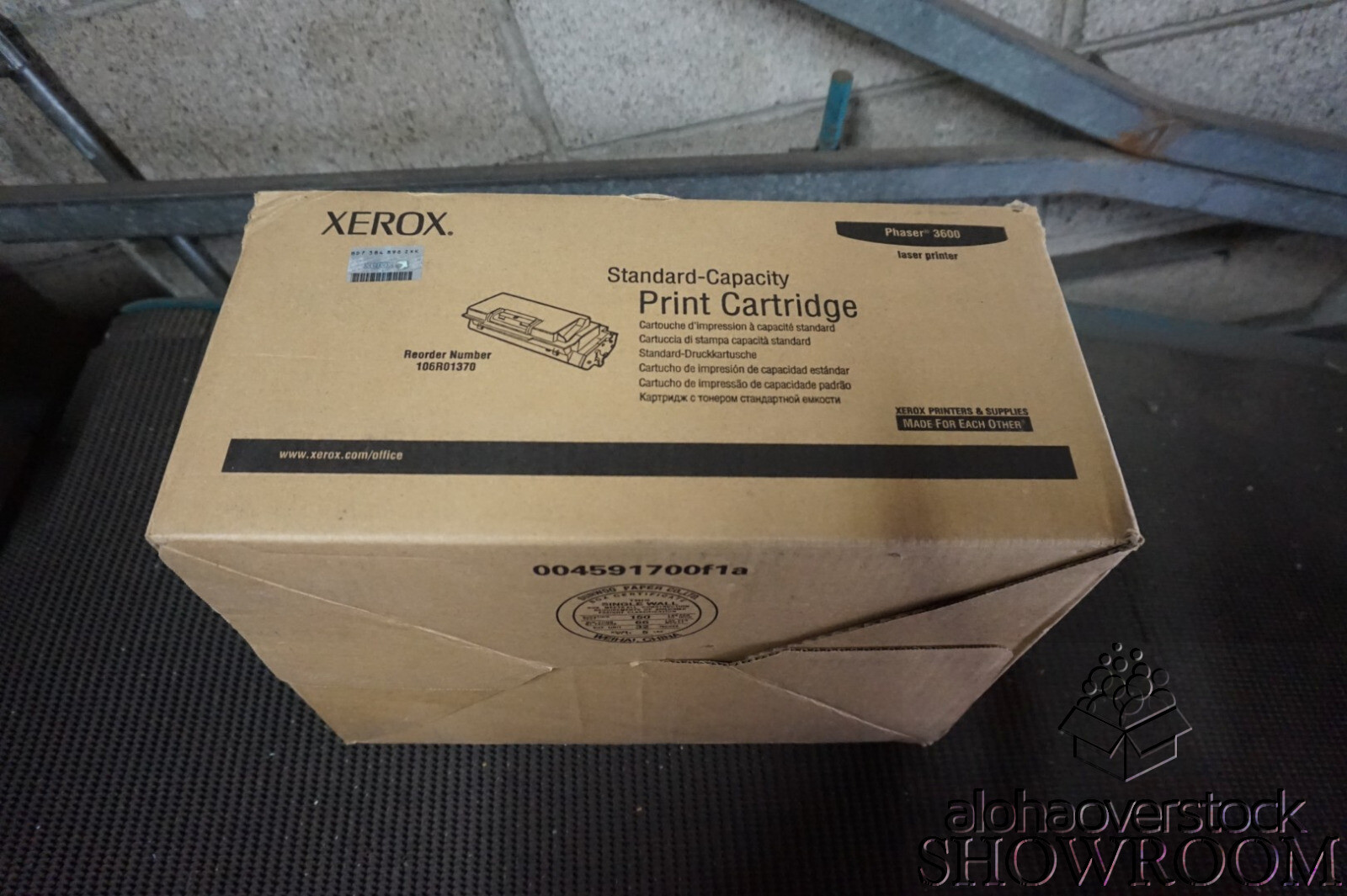 New Open Box Genuine OEM Xerox 106R01370 Black Toner Phaser 3600 106R1370