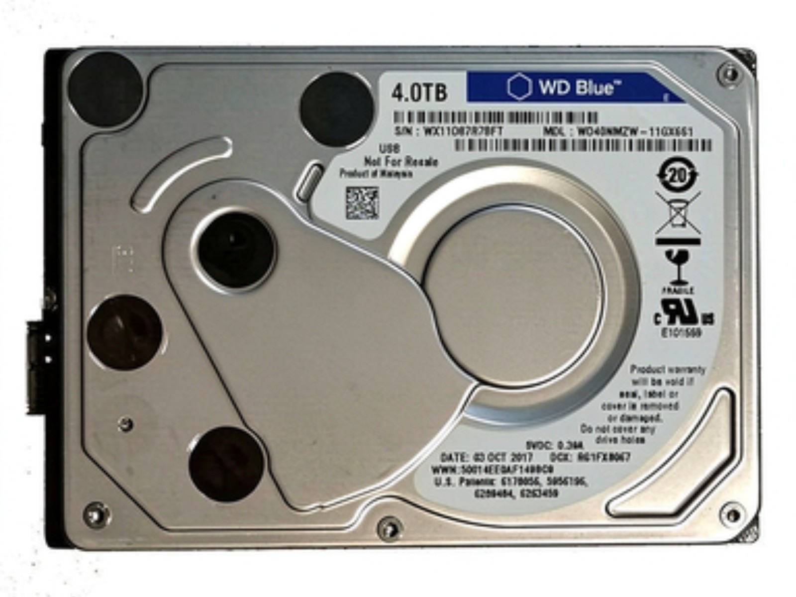 Western Digital WD40NMZW 11GX6S1 4TB 2.5" USB 3.0 Portable External Hard Drive