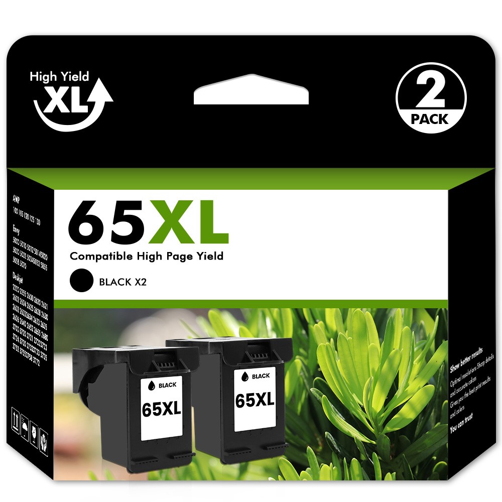 65XL 65 Ink Cartridges For HP ENVY 5010 5052 5055 Deskjet 2600 2652 3755 Printer