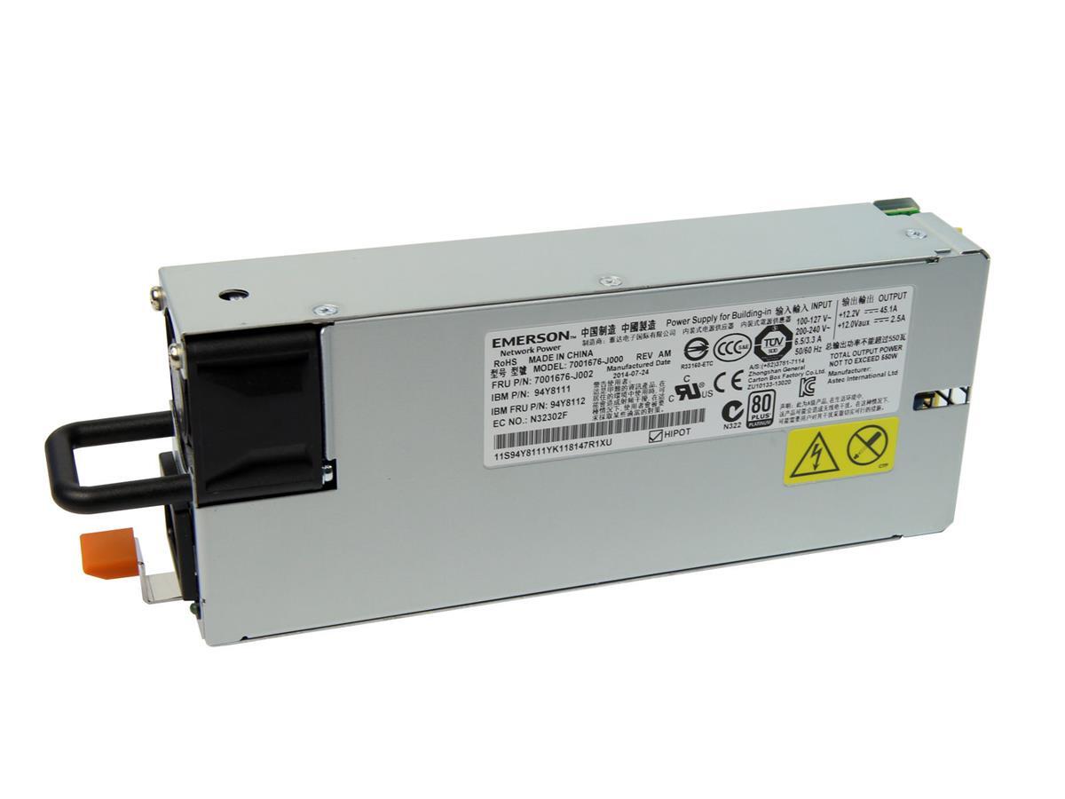 IBM Power Supply PSU System X3650 M4 7001676-J002 550W 94Y8112
