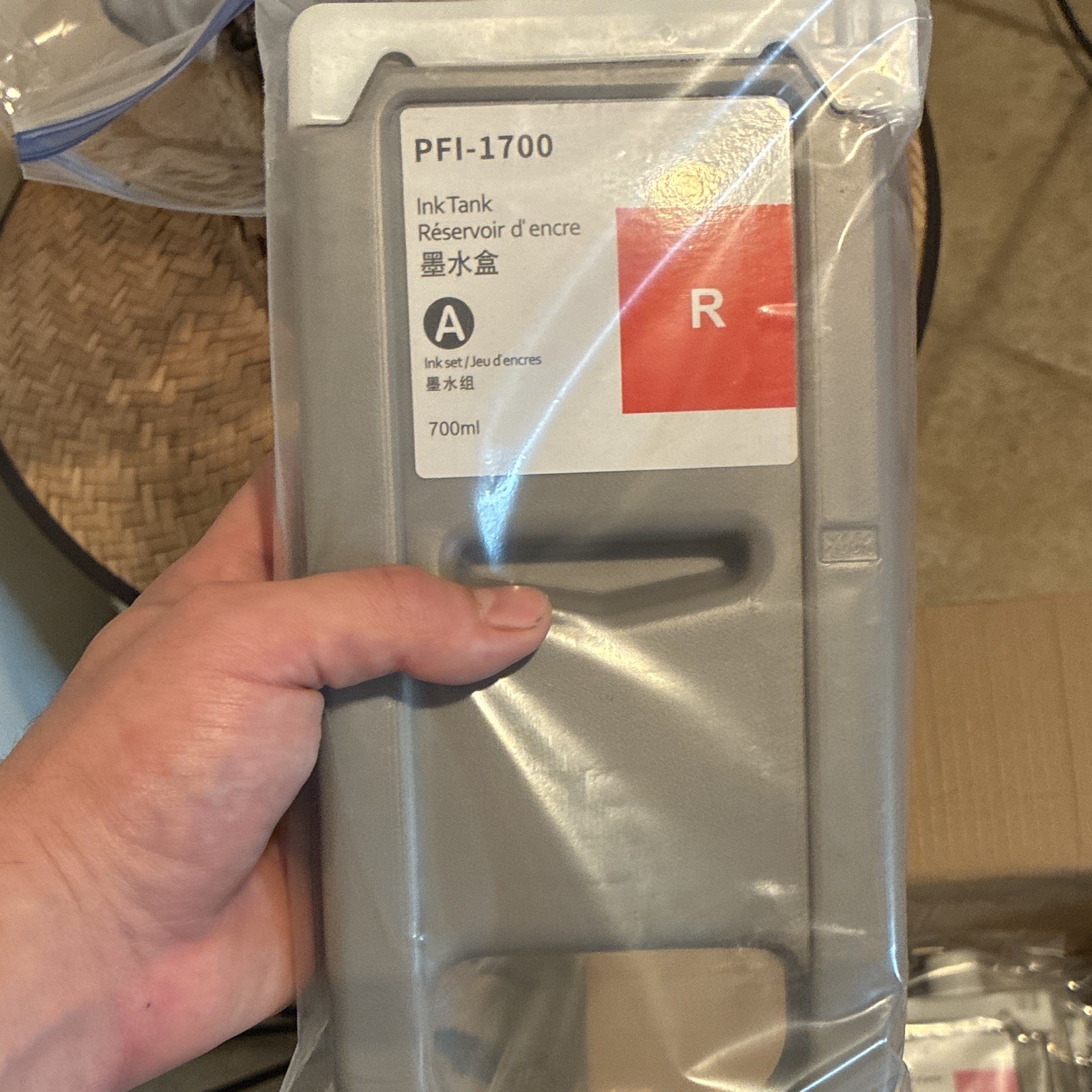 For Canon PFI-1700 R Red 700ml Ink Tank imagePROGRAF New Sealed