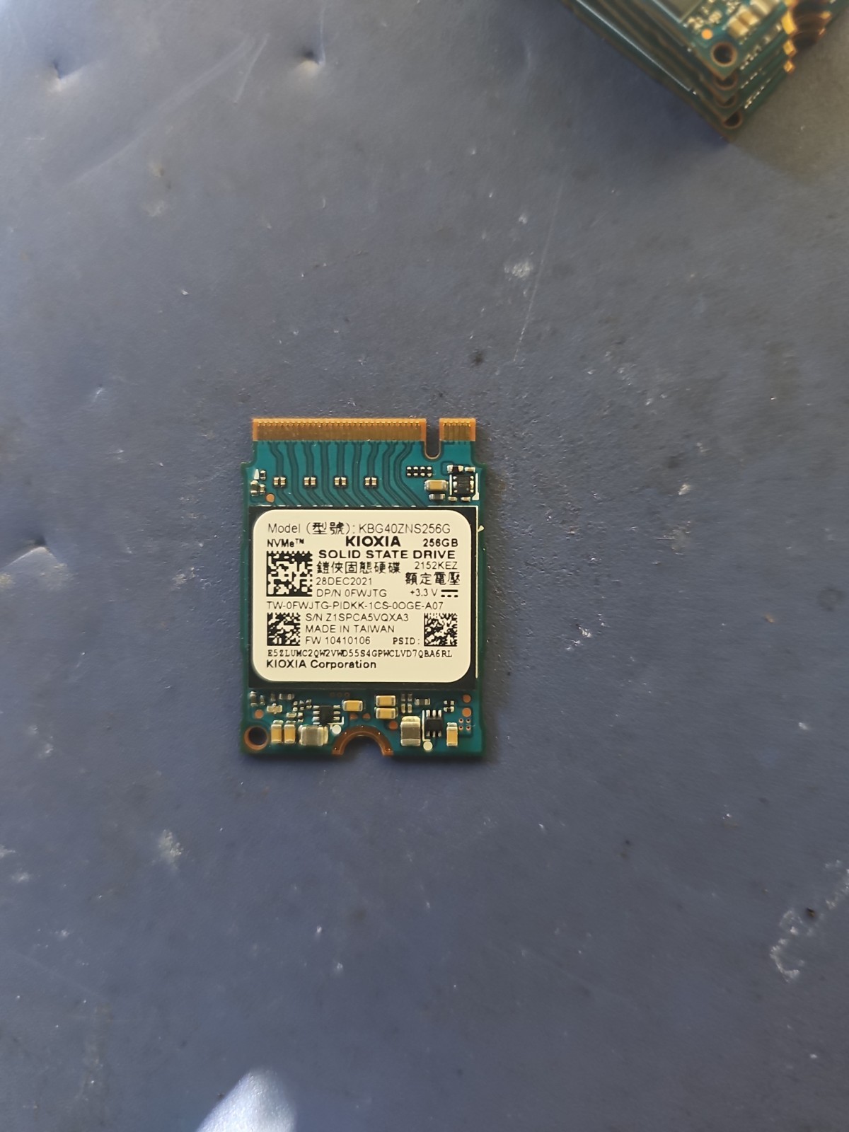 KIOXIA 256GB M.2 2230 NVMe SSD KBG40ZNS256G MINIMUM 77% HEALTH #x26