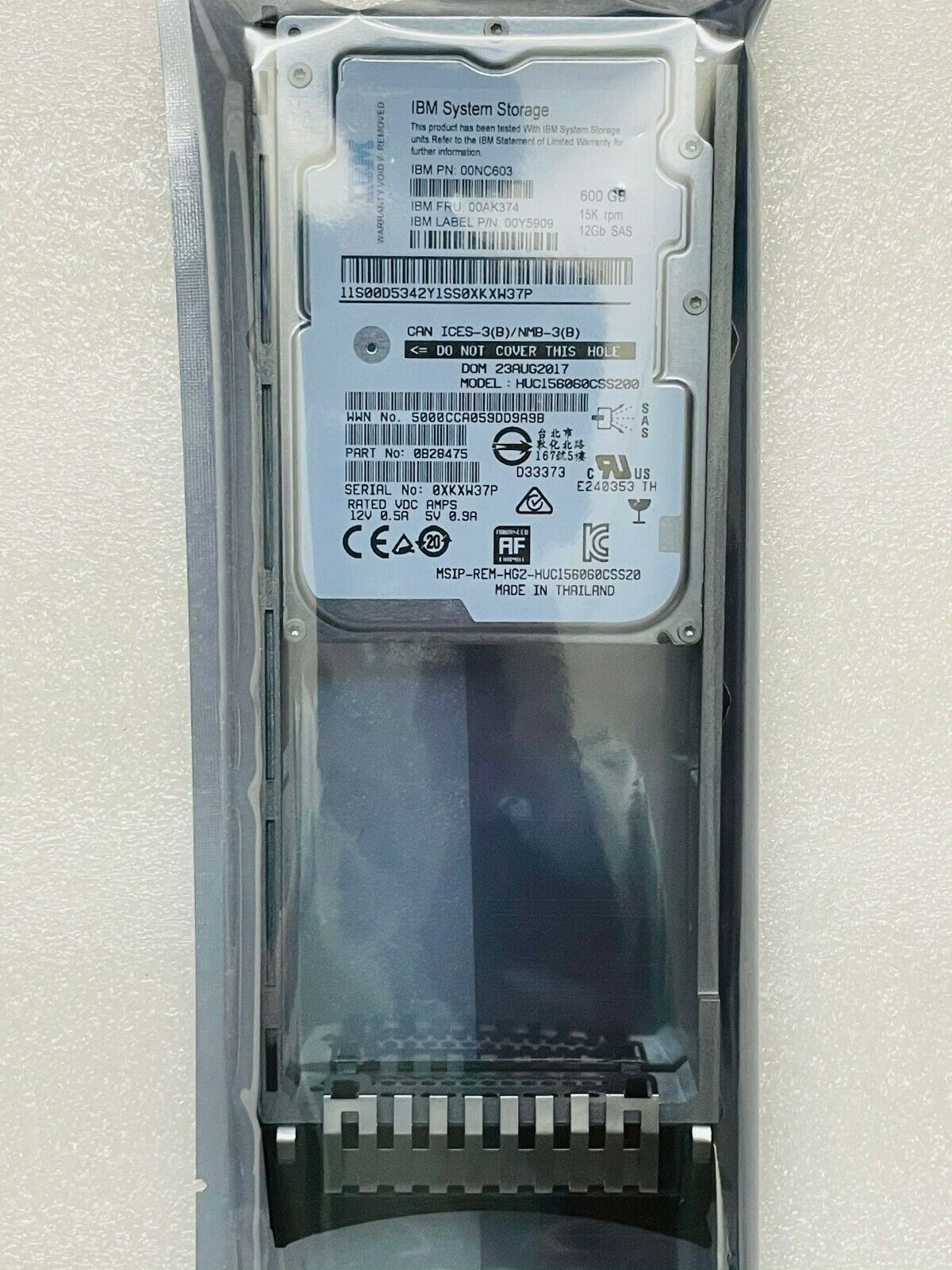 for IBM 00NC603 00AK374 600GB 15K SAS 2.5" 12GB/S For IBM V3500 V3700 HDD 
