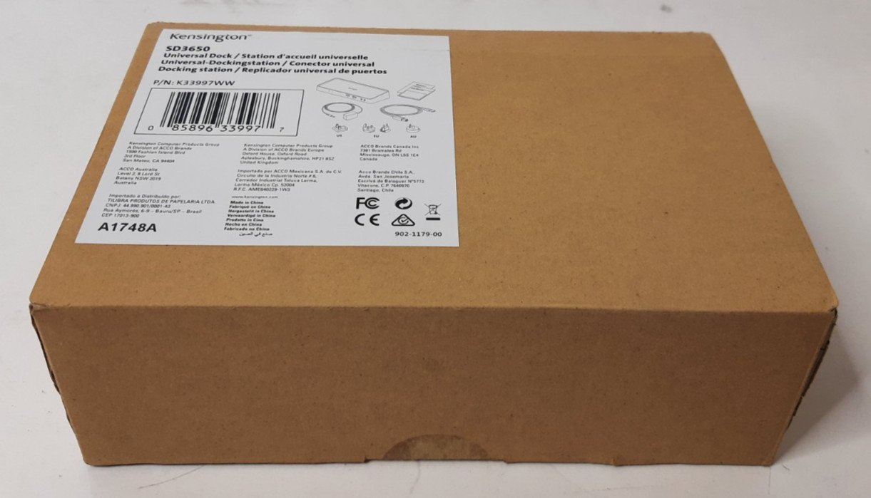 Kensington SD3650 Universal Dock With Accessories - New