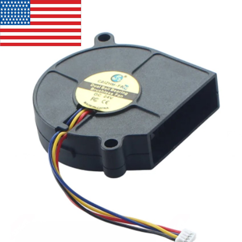 24V Extrusion Head Turbo Cooling Fan Dual Ball 3D Printer for 5M Pro 5015