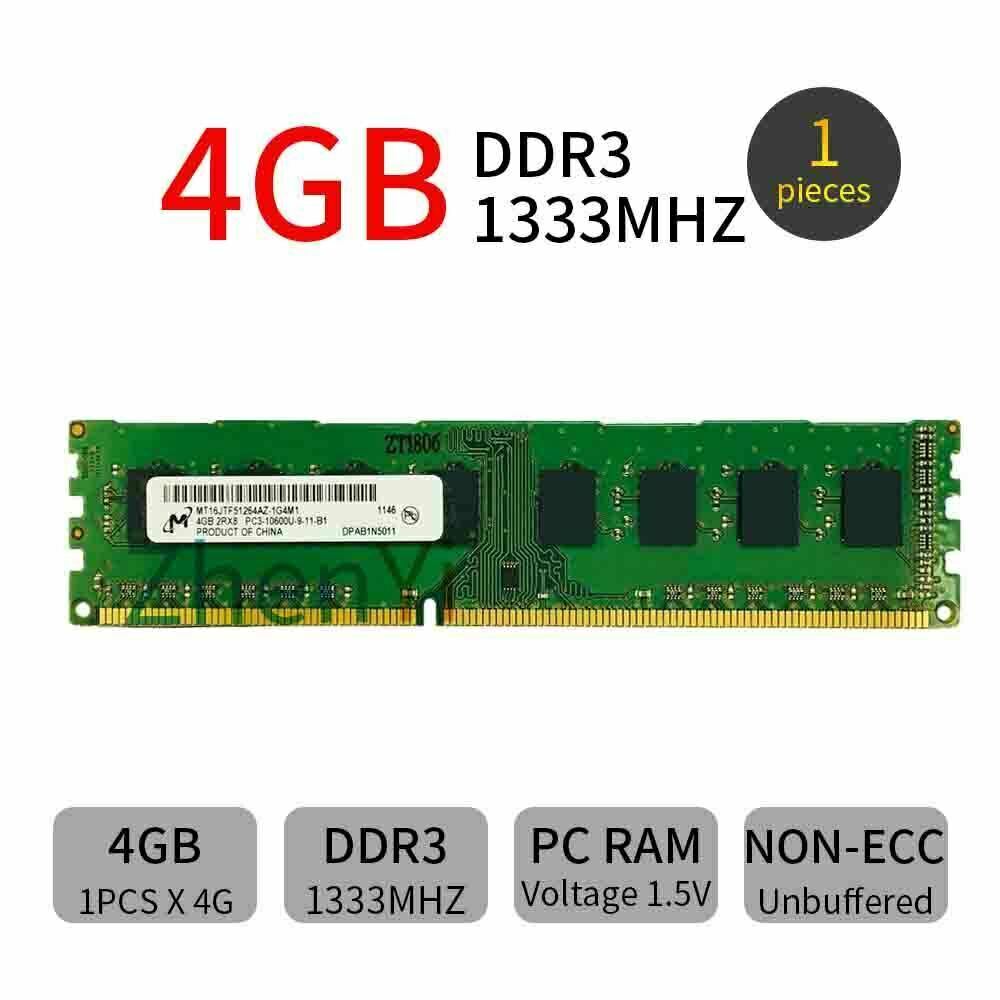 16GB 2x 8GB 4GB DDR3 PC3-10600U 1333Mhz 240Pin DIMM intel Desktop RAM For Micron