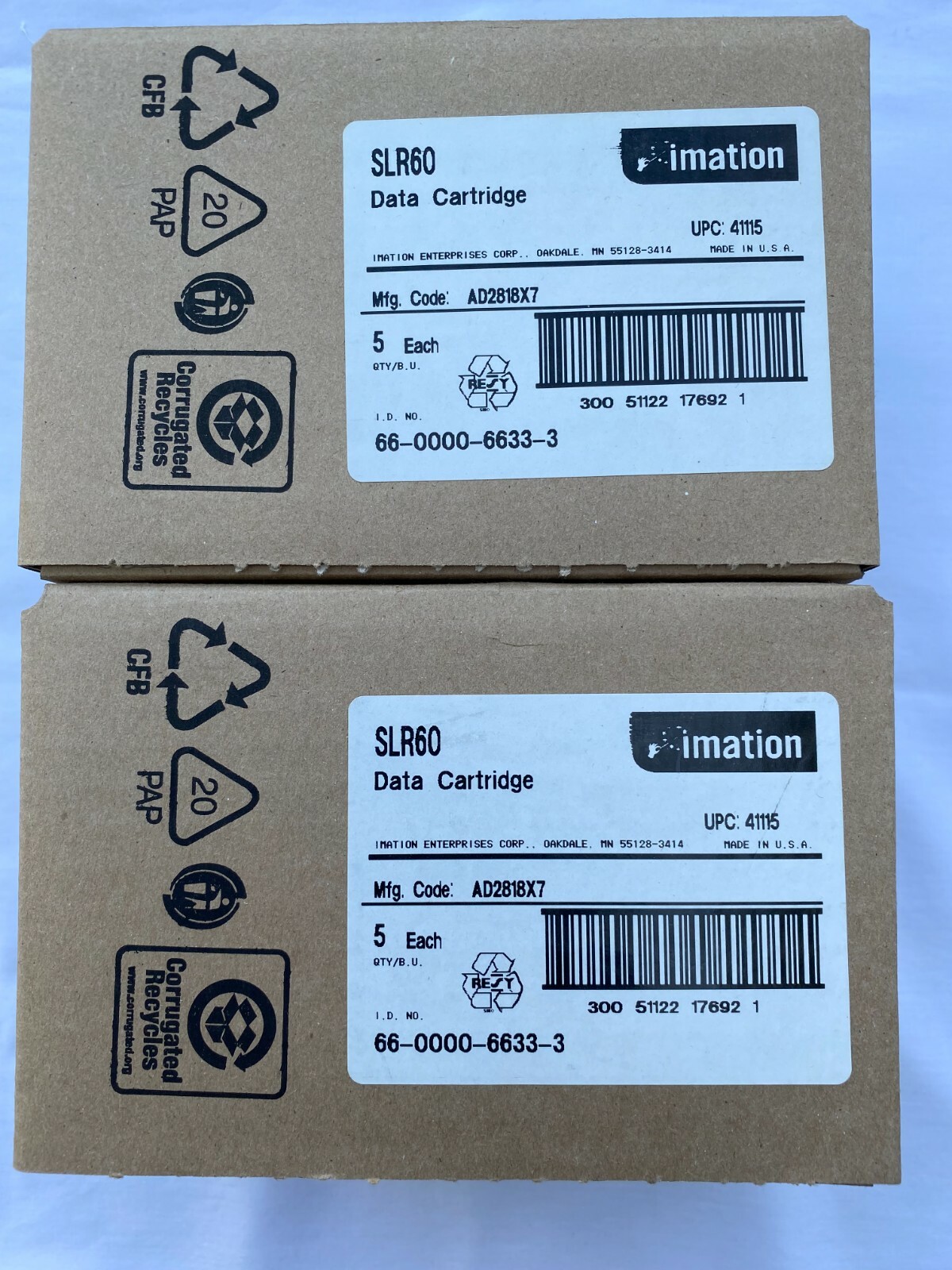 IMATION 10 New SLR60 30/60GB Data Tape Cartridges 41115 - Same day shipping
