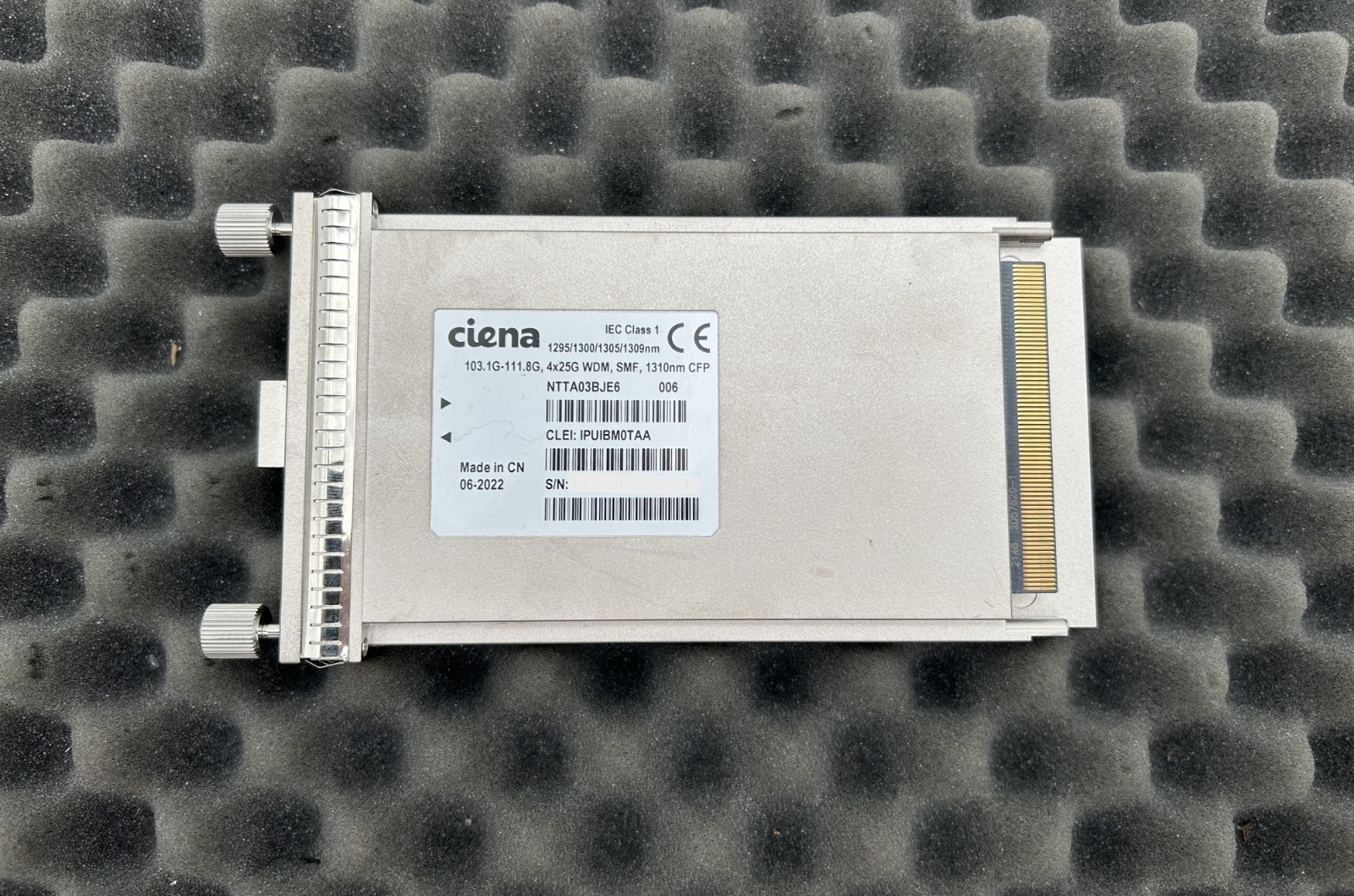 Ciena NTTA03BJE6 103.1G-111.8G 4X25G WDM SMF 1310NM CFP (WE BUY CYAN)