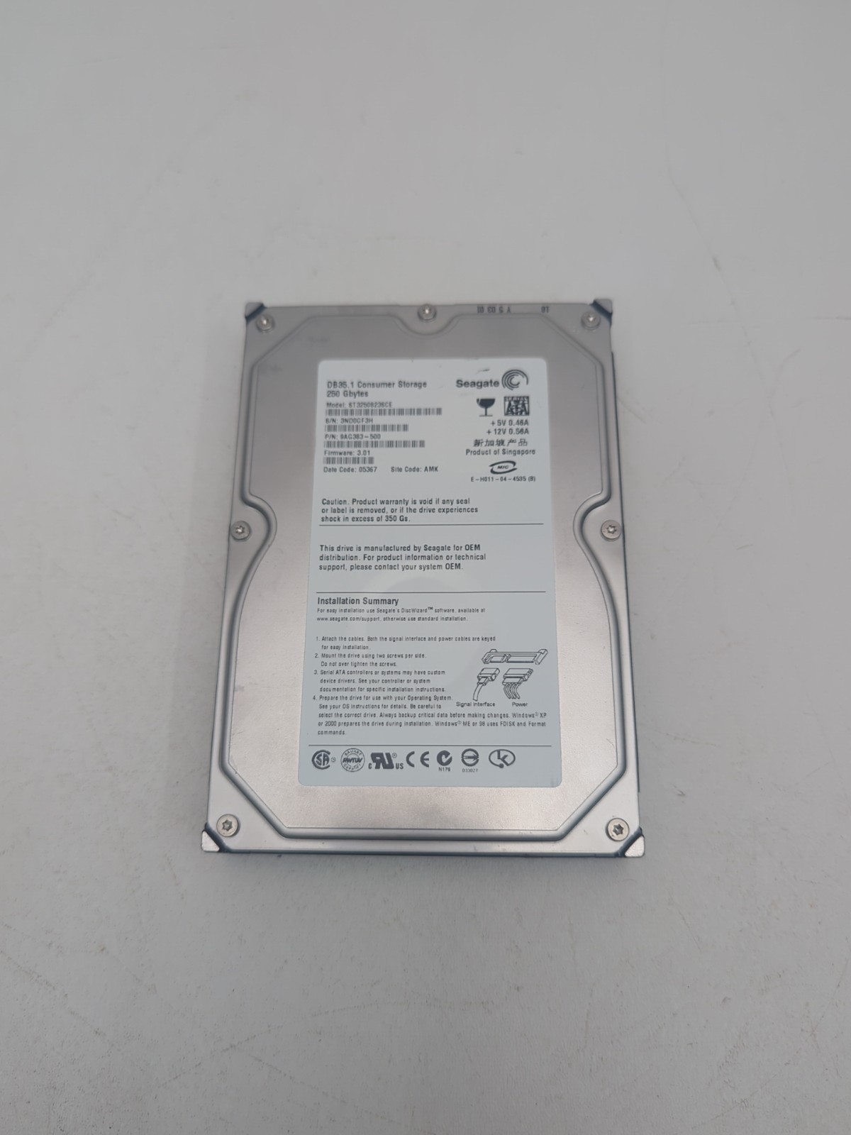 Seagate DB35.1 250gb HDD 3.5