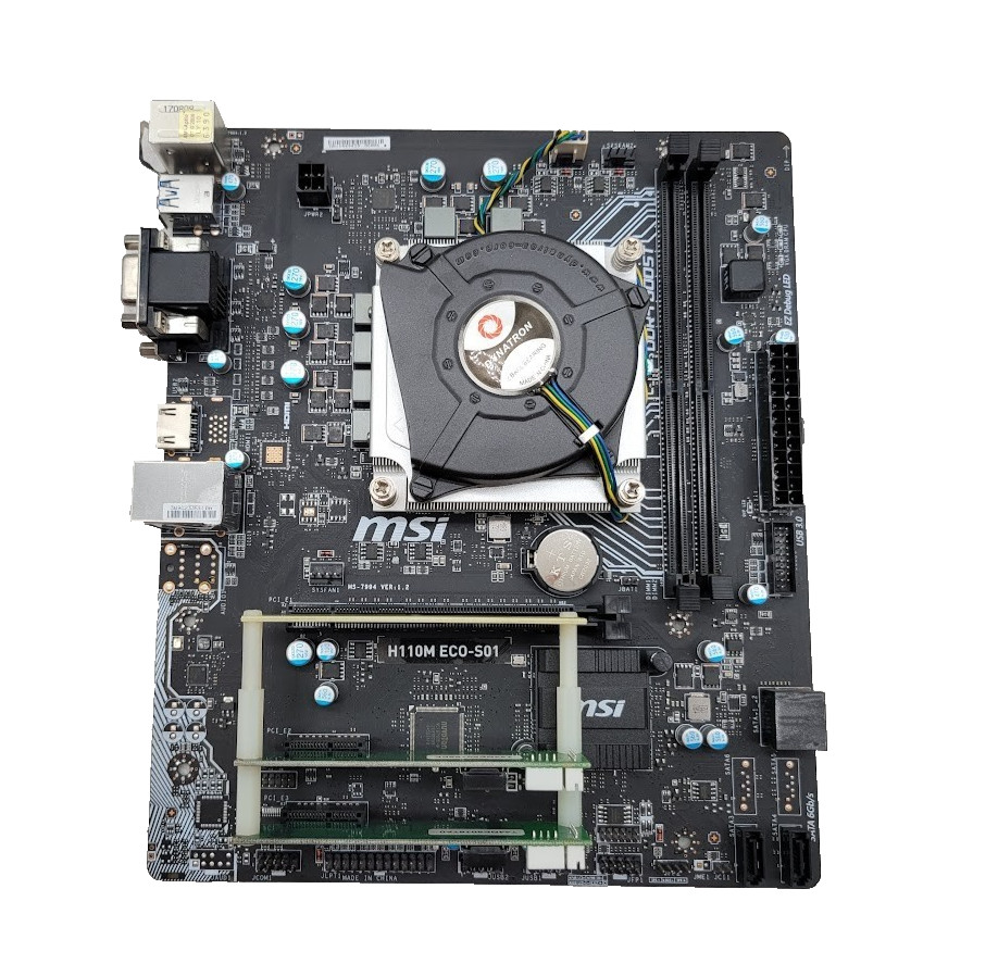 MSI H110M ECO-S01 mATX Motherboard + Intel Celeron G3900 & Cooling Fan