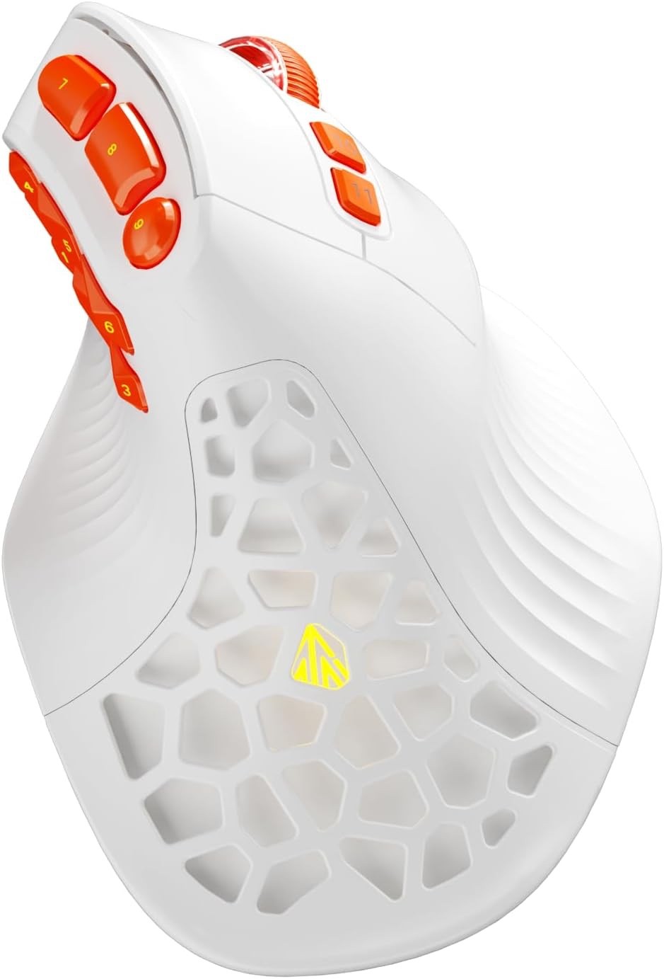 SOLAKAKA E9 PRO Ergonomic Vertical MMO Mouse w/ 8K Dongle - White