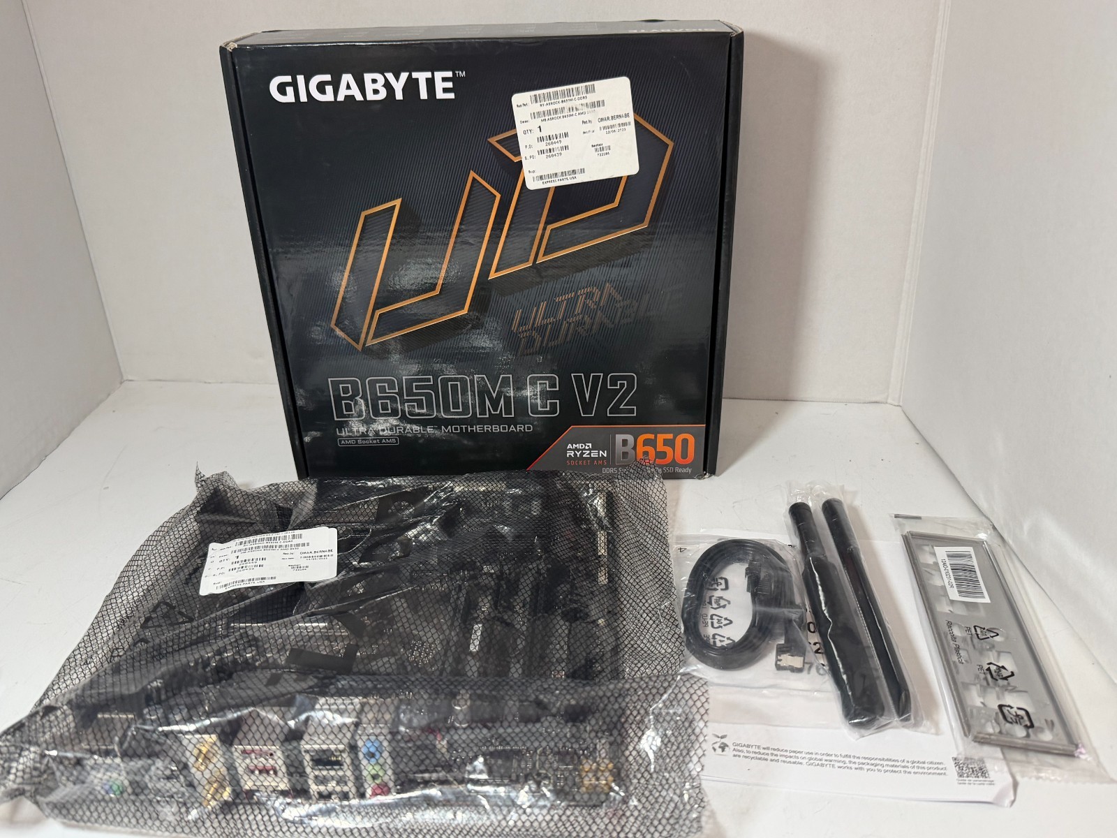 GIGABYTE B650M C V2 AM5 DDR5 Micro-ATX Motherboard w/ I/O Shield